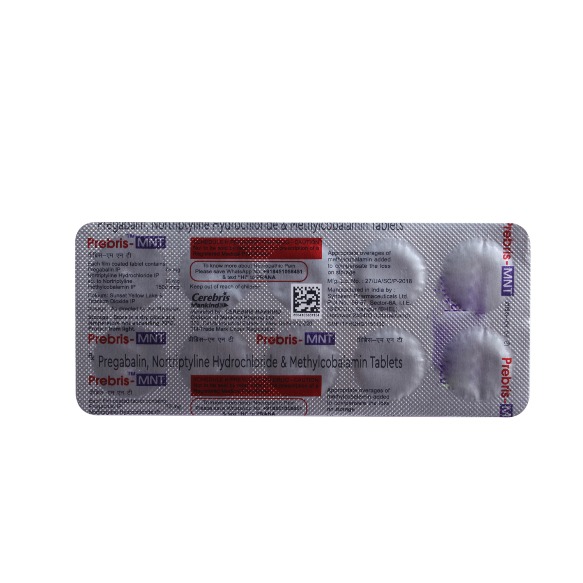 Prebris-MNT Tablet 10's, Pack of 10 TABLETS Prebris-MNT Tablet 10's, Pack of 10 TABLETS