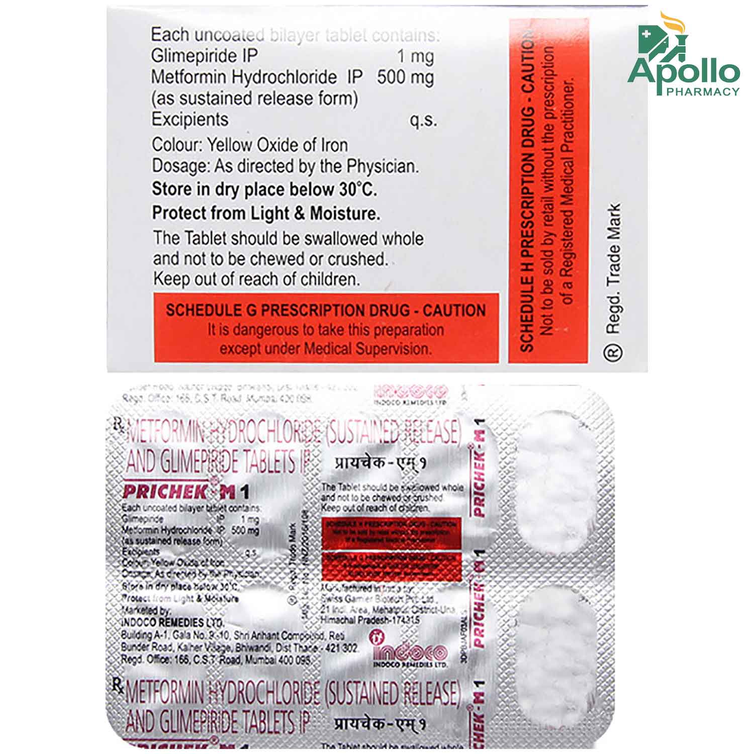 Prichek-M1 Tablet 10's, Pack of 10 TABLETS Prichek-M1 Tablet 10's, Pack of 10 TABLETS