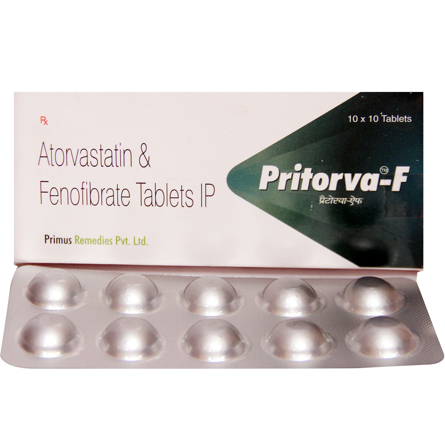 Pritorva-F 10 mg/160 mg Tablet 10's, Pack of 10 TABLETS Pritorva-F 10 mg/160 mg Tablet 10's, Pack of 10 TABLETS