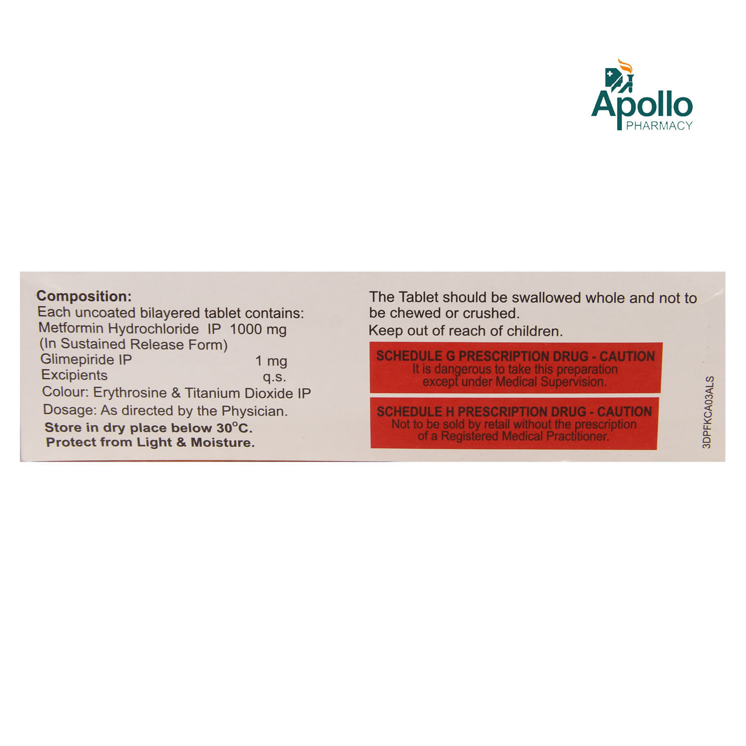 PRICHEK M 1MG FORTE TABLET, Pack of 10 TABLETS PRICHEK M 1MG FORTE TABLET, Pack of 10 TABLETS