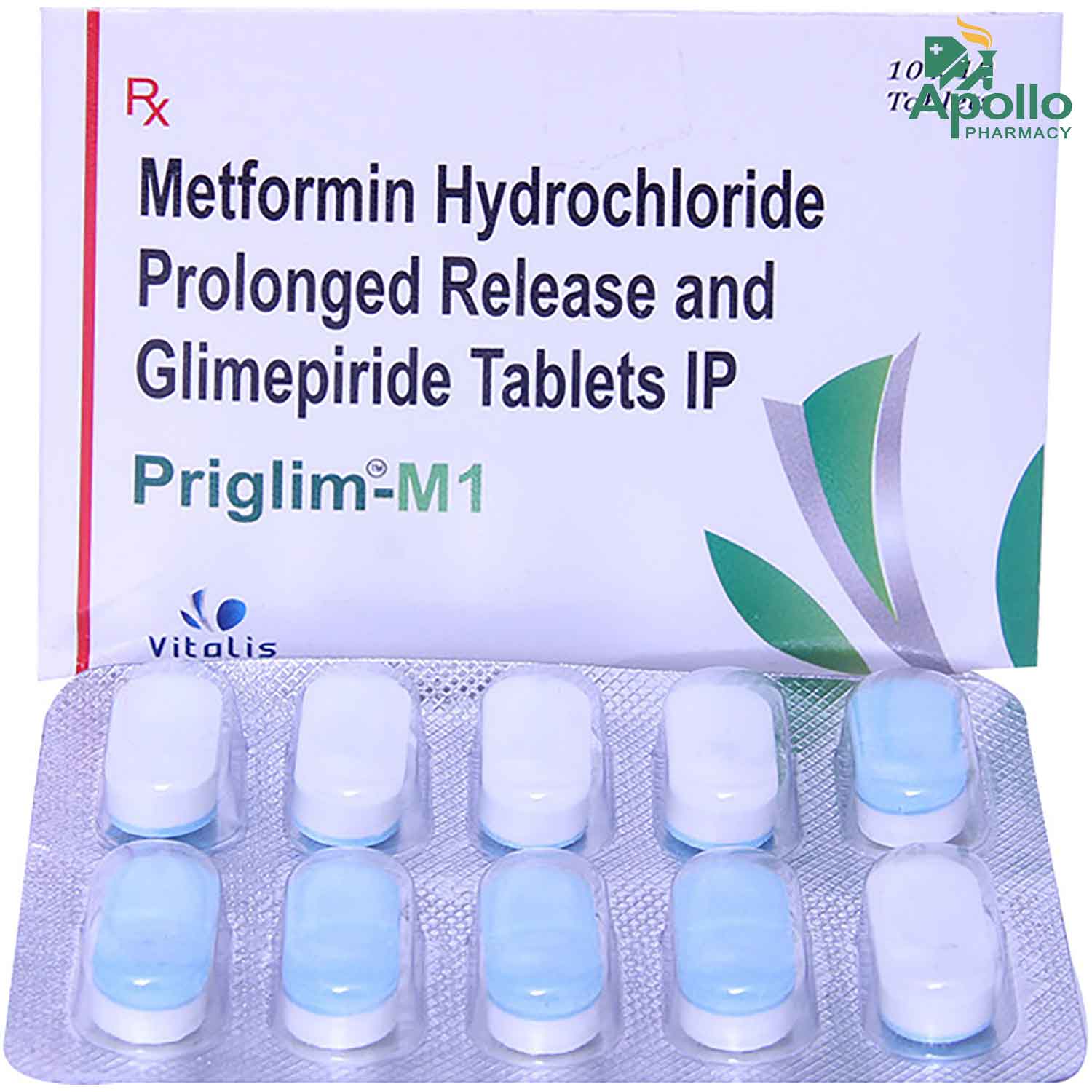 Priglim M1 Tablet 10's, Pack of 10 TABLETS Priglim M1 Tablet 10's, Pack of 10 TABLETS