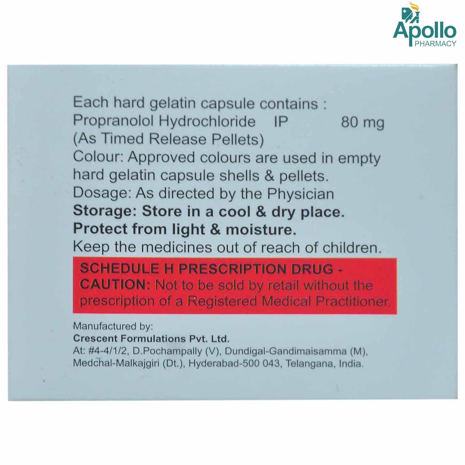 Prolol TR 80 Tablet 10's, Pack of 10 TabletS Prolol TR 80 Tablet 10's, Pack of 10 TabletS