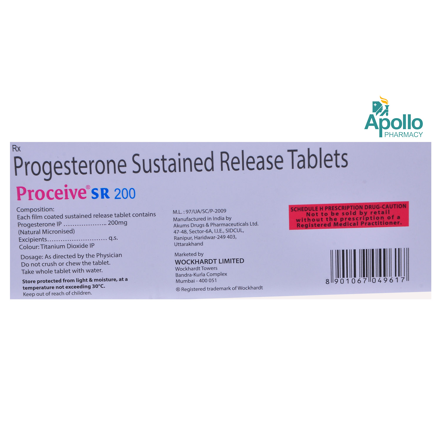 Proceive SR 200 Tablet 10's, Pack of 10 TABLETS Proceive SR 200 Tablet 10's, Pack of 10 TABLETS