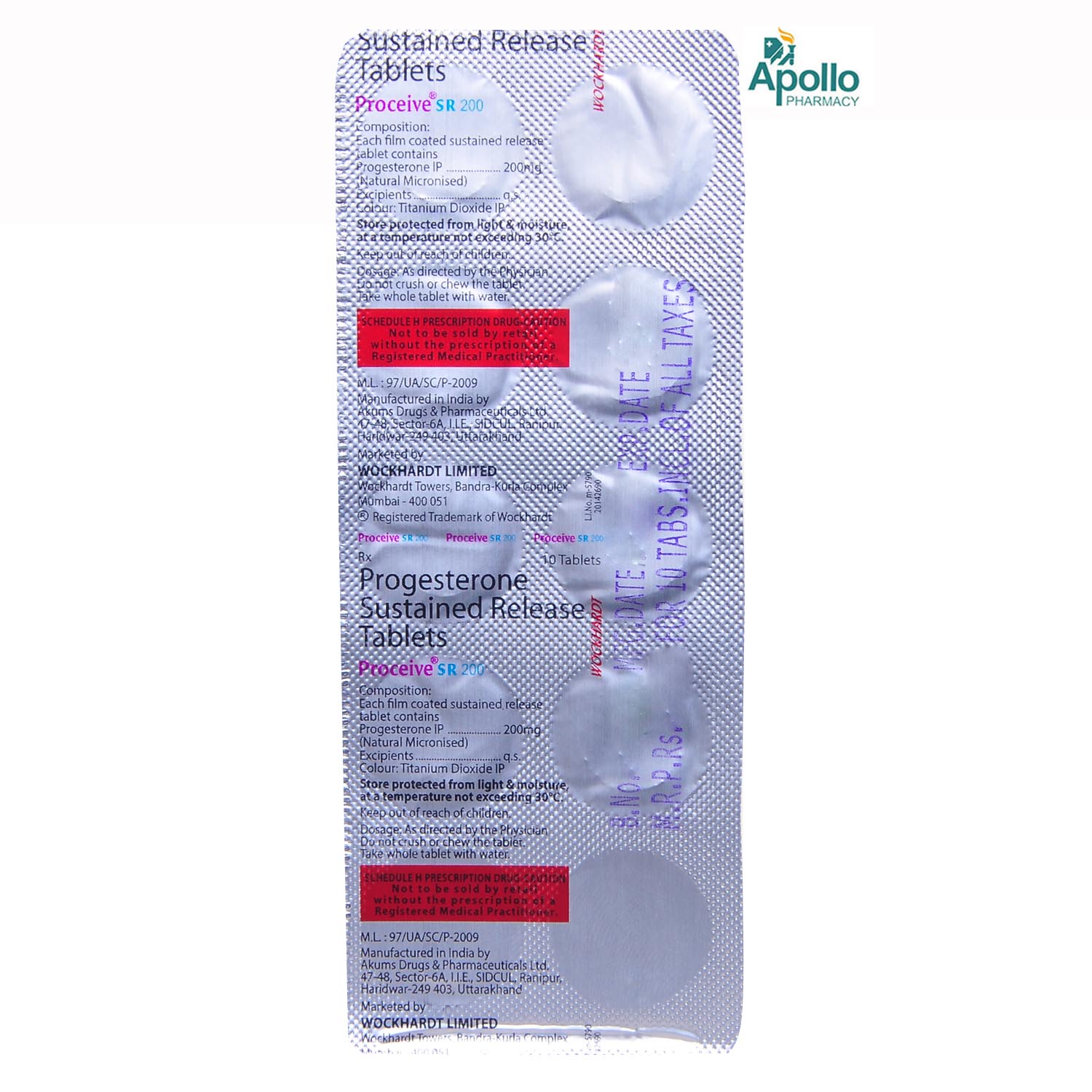 Proceive SR 200 Tablet 10's, Pack of 10 TABLETS Proceive SR 200 Tablet 10's, Pack of 10 TABLETS