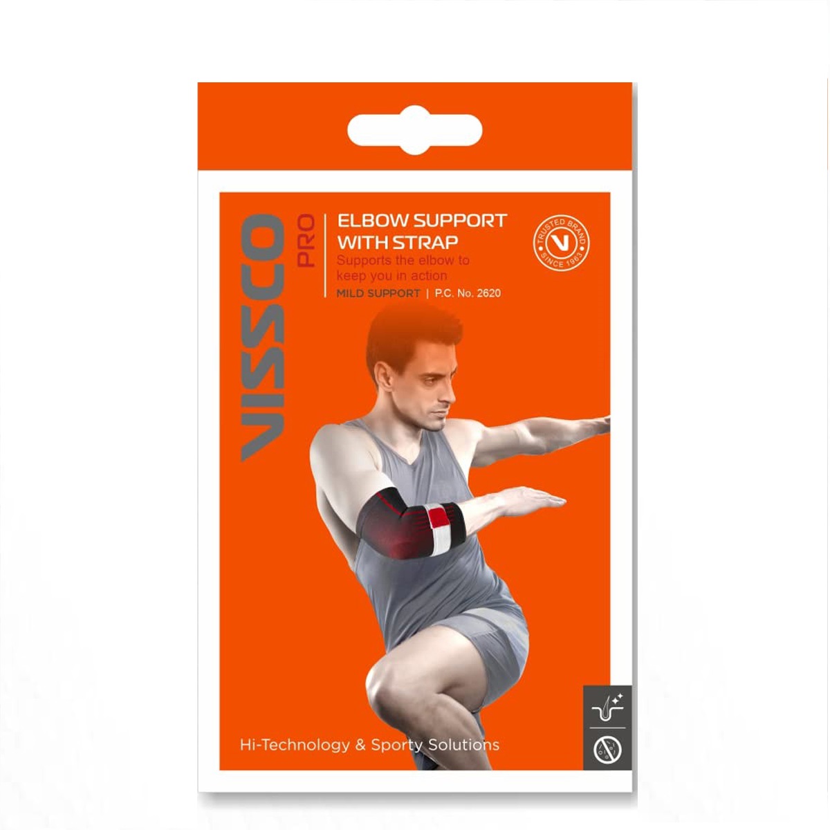 Vissco Pro Elbow Support with Strap XXL, 1 Count, Pack of 1 Vissco Pro Elbow Support with Strap XXL, 1 Count, Pack of 1