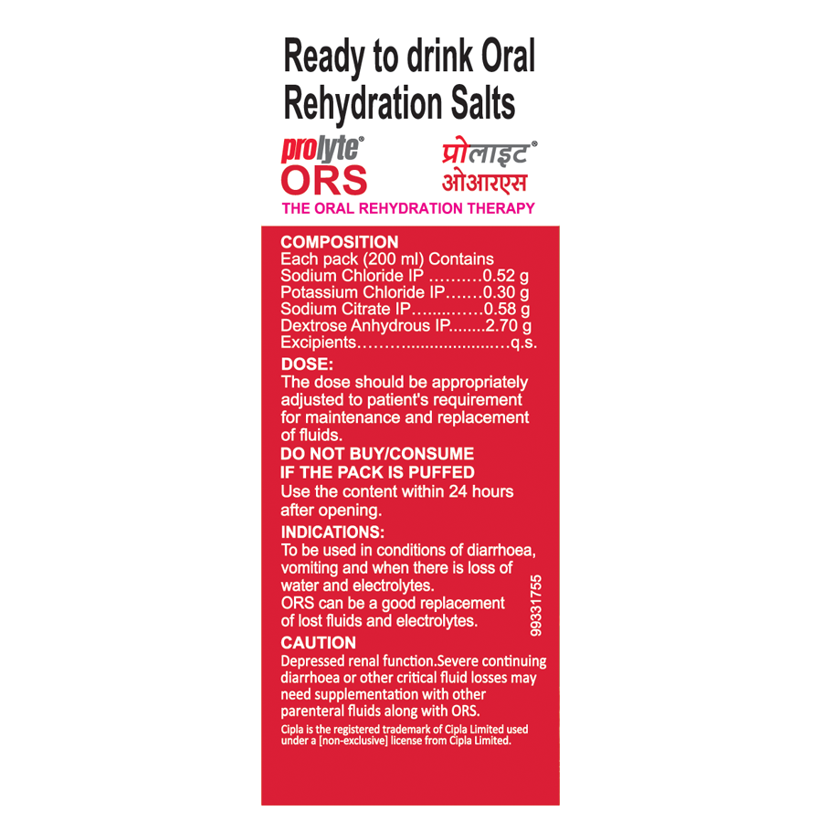 Prolyte ORS Mixed Fruit Flavour Energy Drink, 200 ml, Pack of 1 Liquid Prolyte ORS Mixed Fruit Flavour Energy Drink, 200 ml, Pack of 1 Liquid