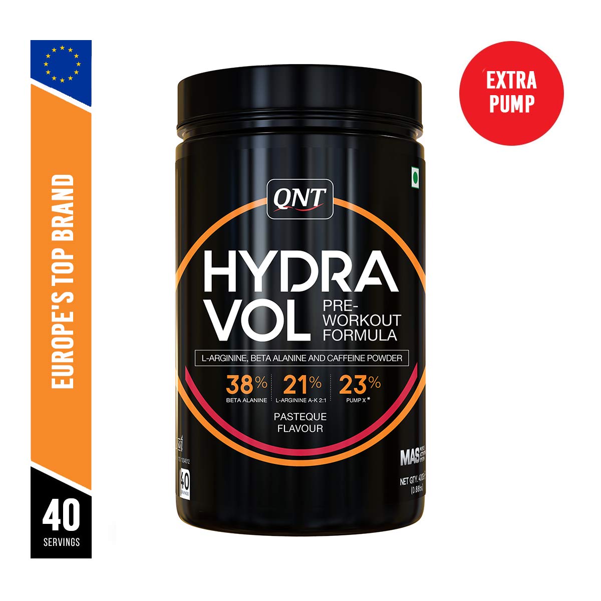 QNT Hydra Vol PreWorkout Pasteque Flavour Powder, 400 gm Price, Uses