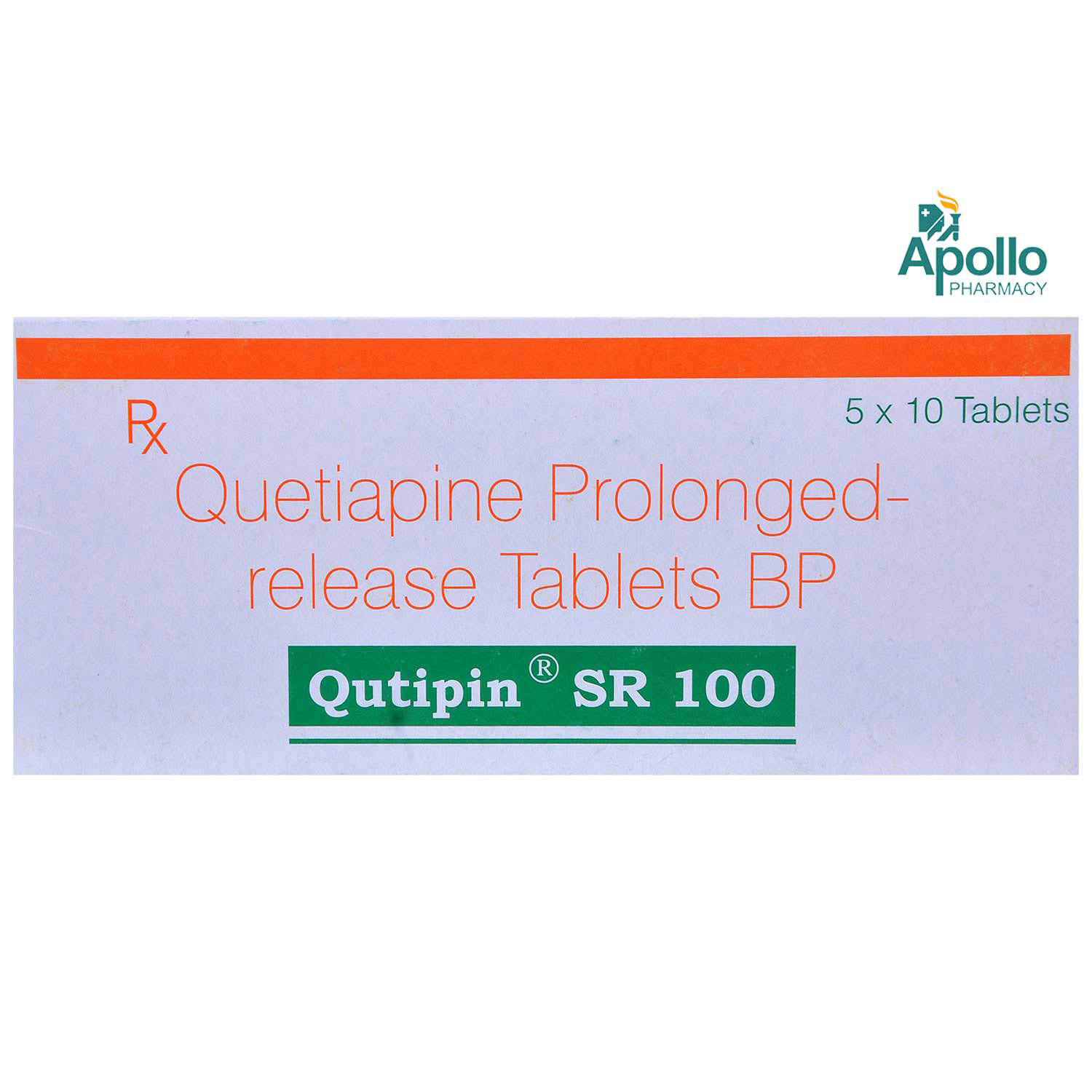 Qutipin SR 100 Tablet 10's, Pack of 10 TABLETS Qutipin SR 100 Tablet 10's, Pack of 10 TABLETS