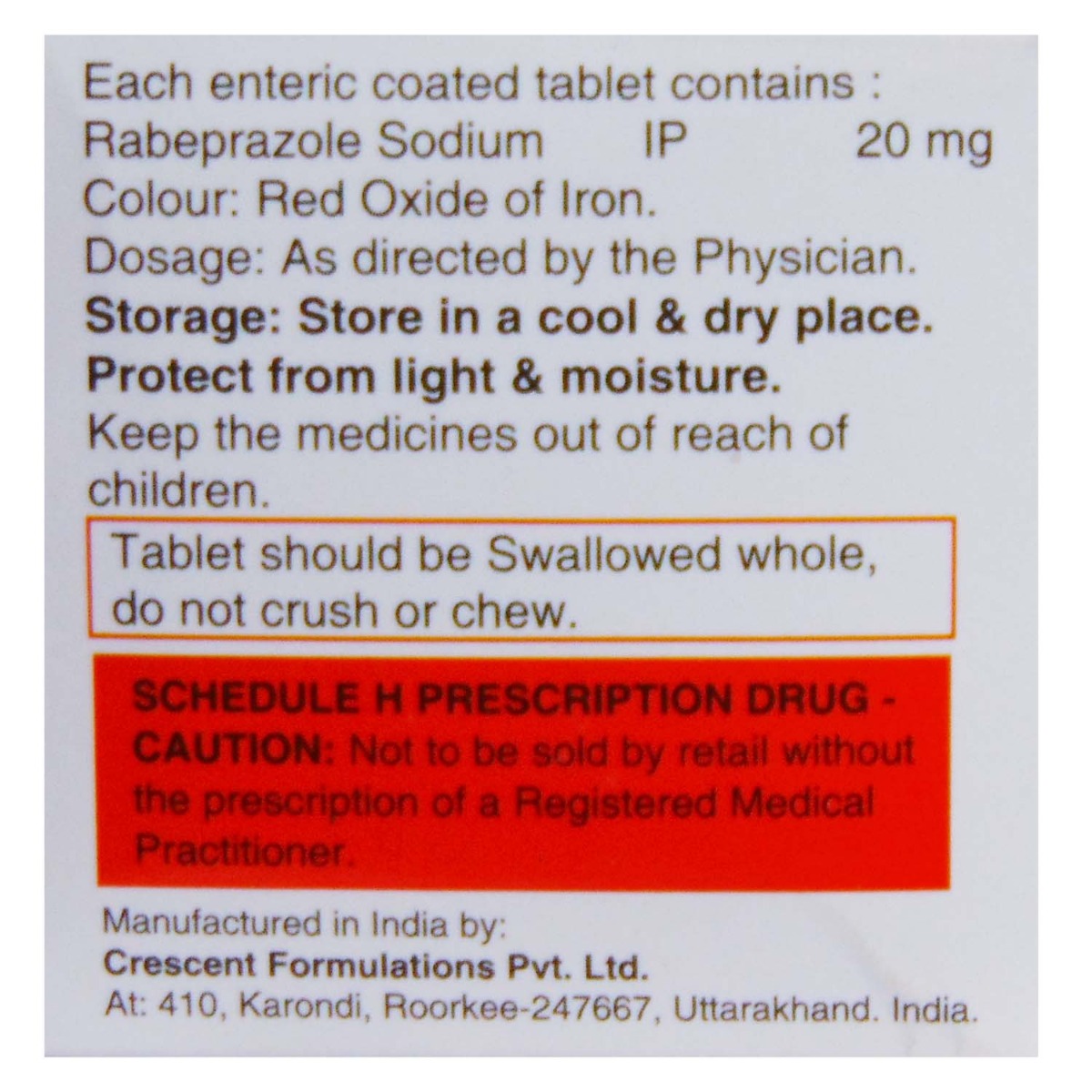RABICENT TABLET, Pack of 10 TabletS RABICENT TABLET, Pack of 10 TabletS