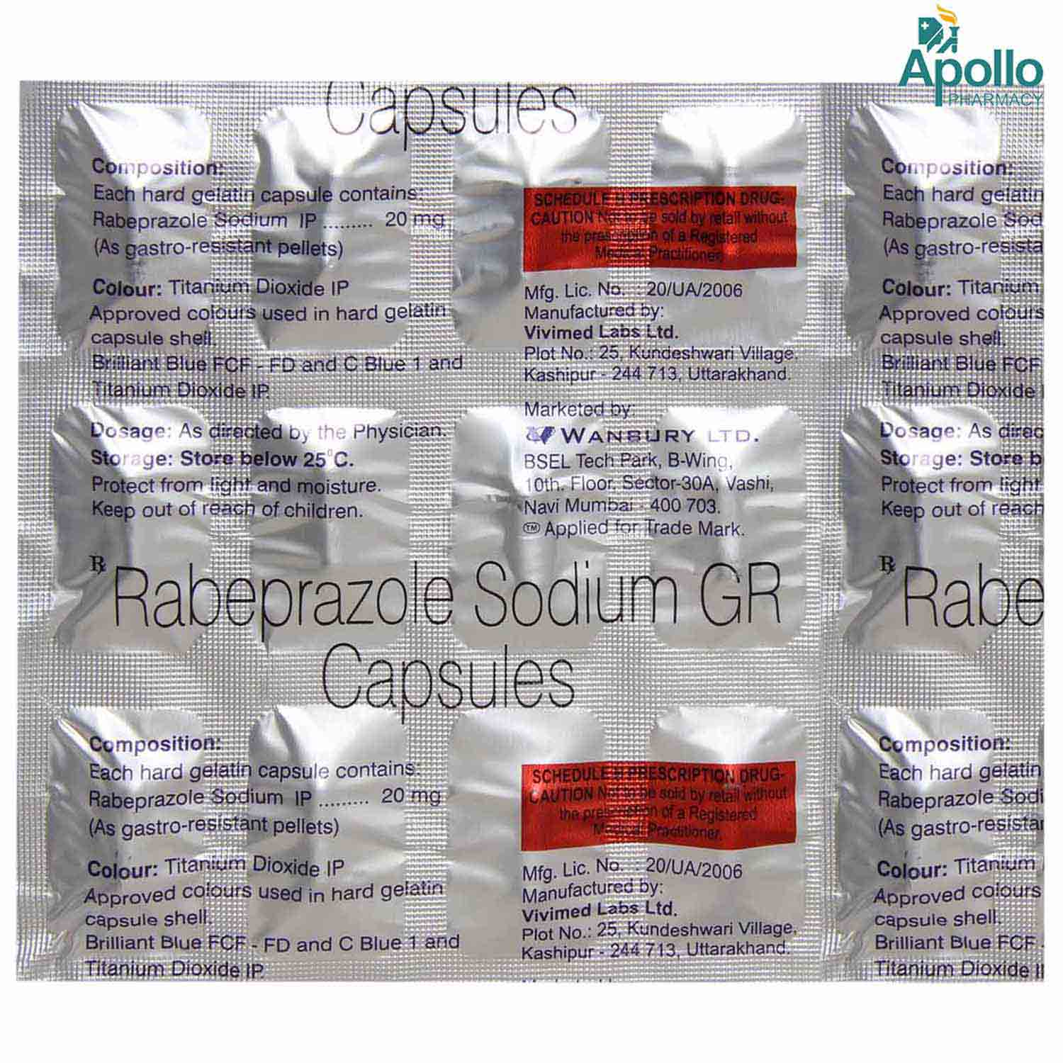 Rabiplus Capsule 15's, Pack of 15 CAPSULES Rabiplus Capsule 15's, Pack of 15 CAPSULES