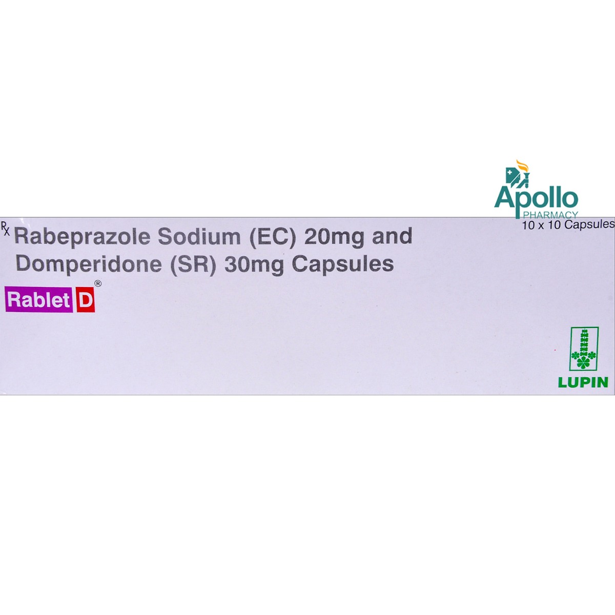 Rablet D 20 mg/30 mg Capsule 10's, Pack of 10 Rablet D 20 mg/30 mg Capsule 10's, Pack of 10