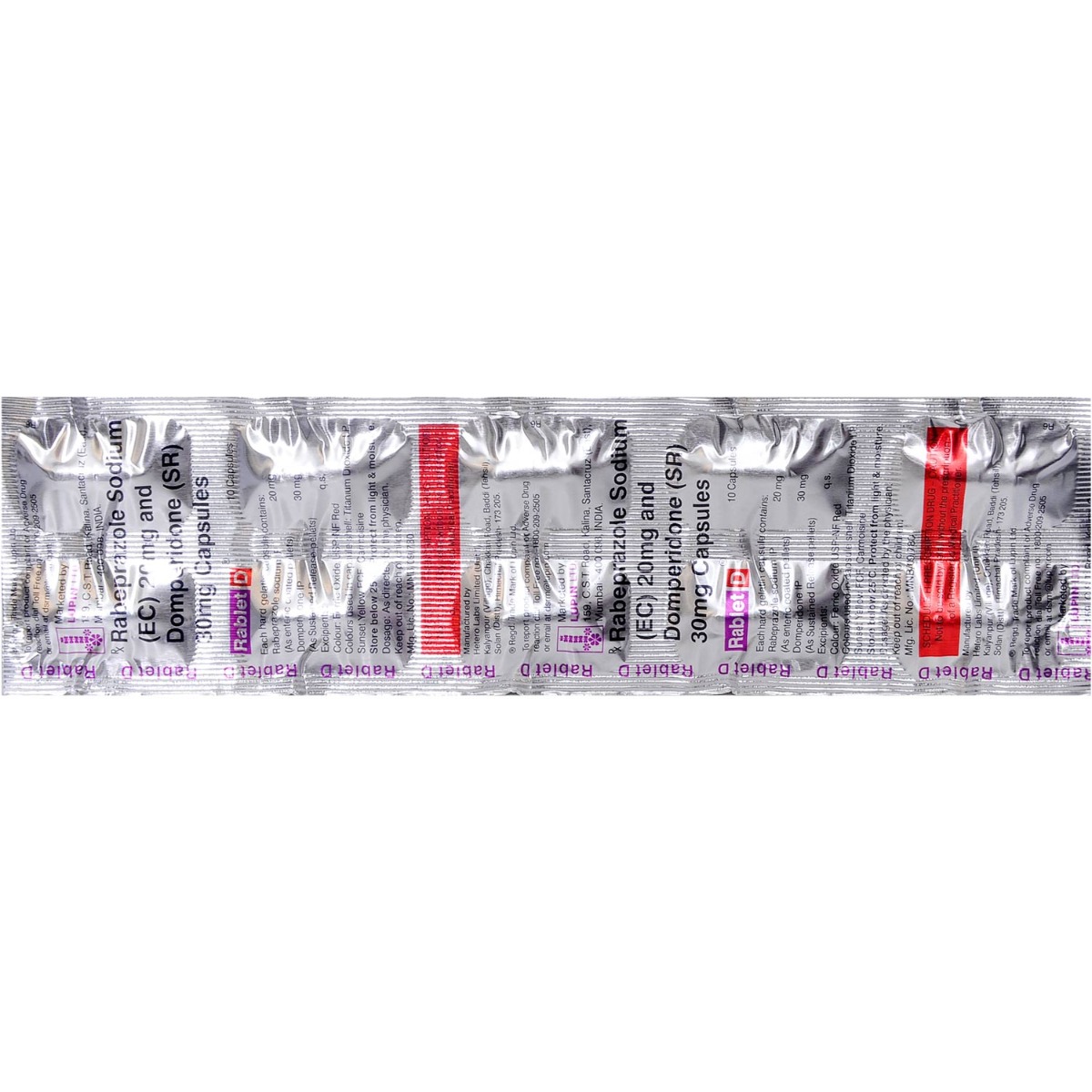 Rablet D 20 mg/30 mg Capsule 10's, Pack of 10 Rablet D 20 mg/30 mg Capsule 10's, Pack of 10