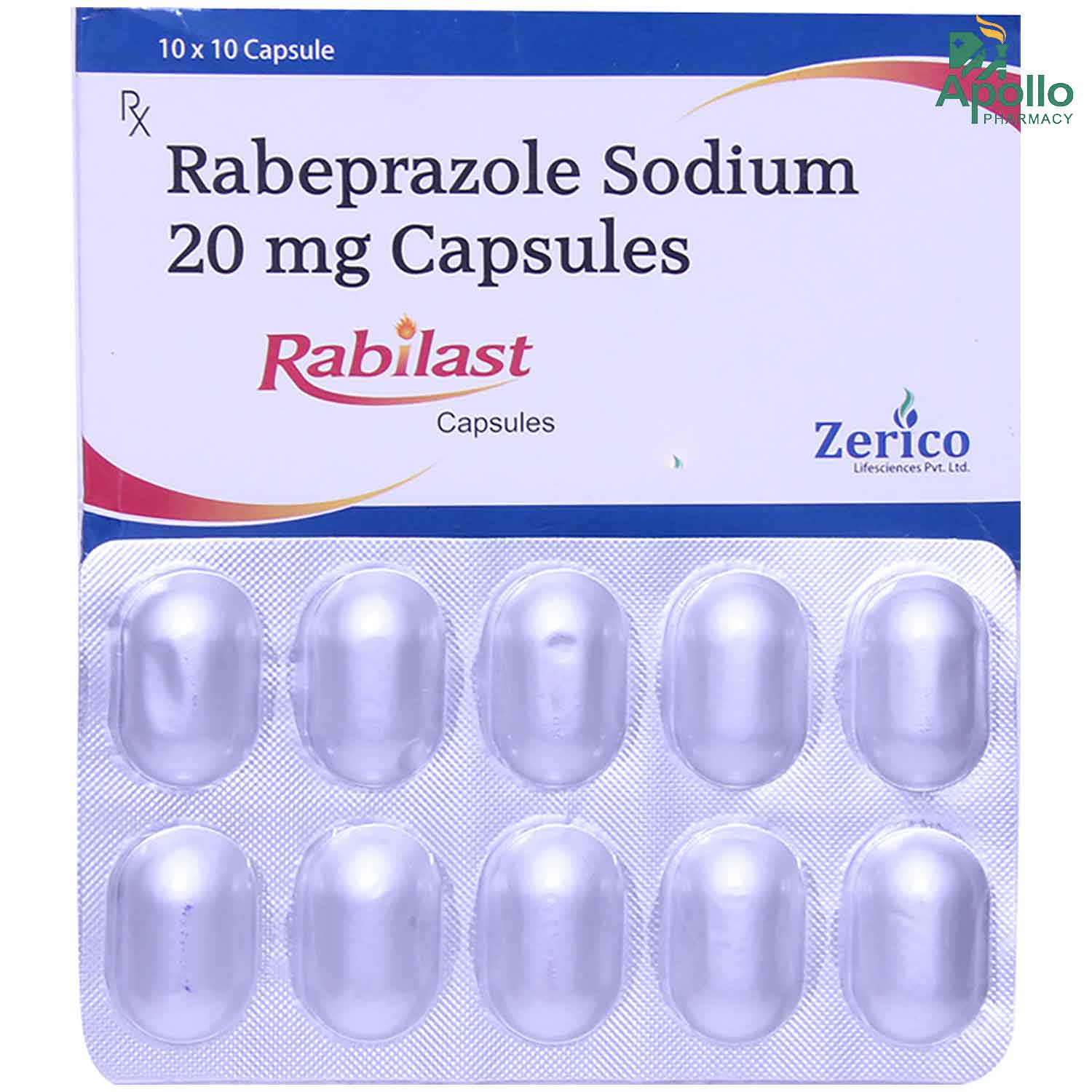 Rabilast 20 mg Capsule 10's, Pack of 10 CapsuleS Rabilast 20 mg Capsule 10's, Pack of 10 CapsuleS