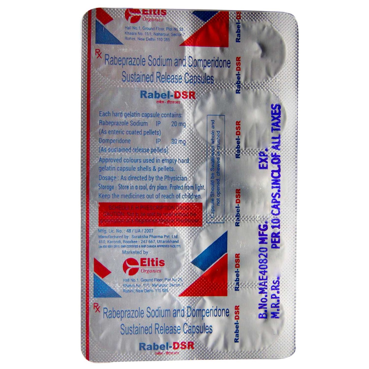 Rabel DSR Capsule 10's, Pack of 10 Rabel DSR Capsule 10's, Pack of 10