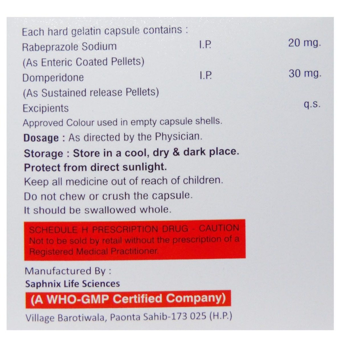 Rabidol-DSR Capsule 10's, Pack of 10 Rabidol-DSR Capsule 10's, Pack of 10