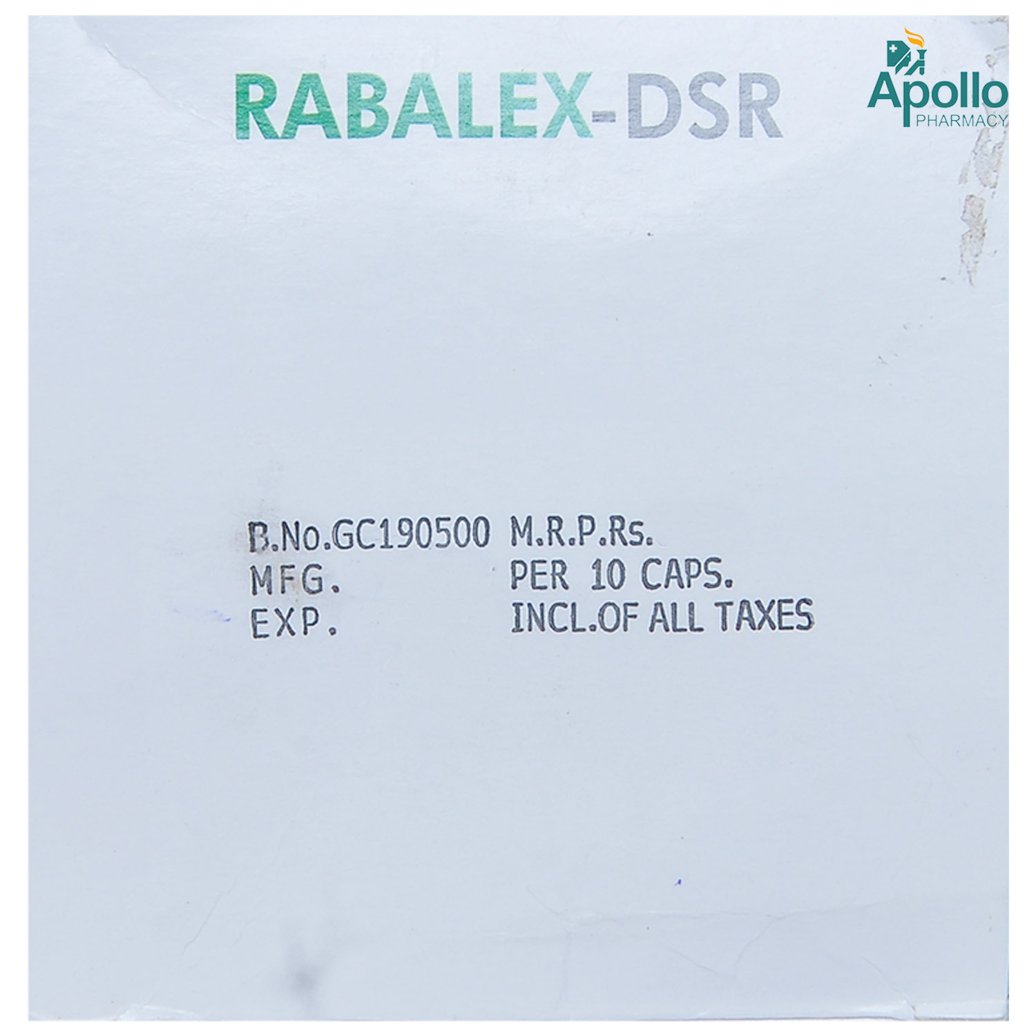 Rabalex-DSR Capsule 10's, Pack of 10 Rabalex-DSR Capsule 10's, Pack of 10