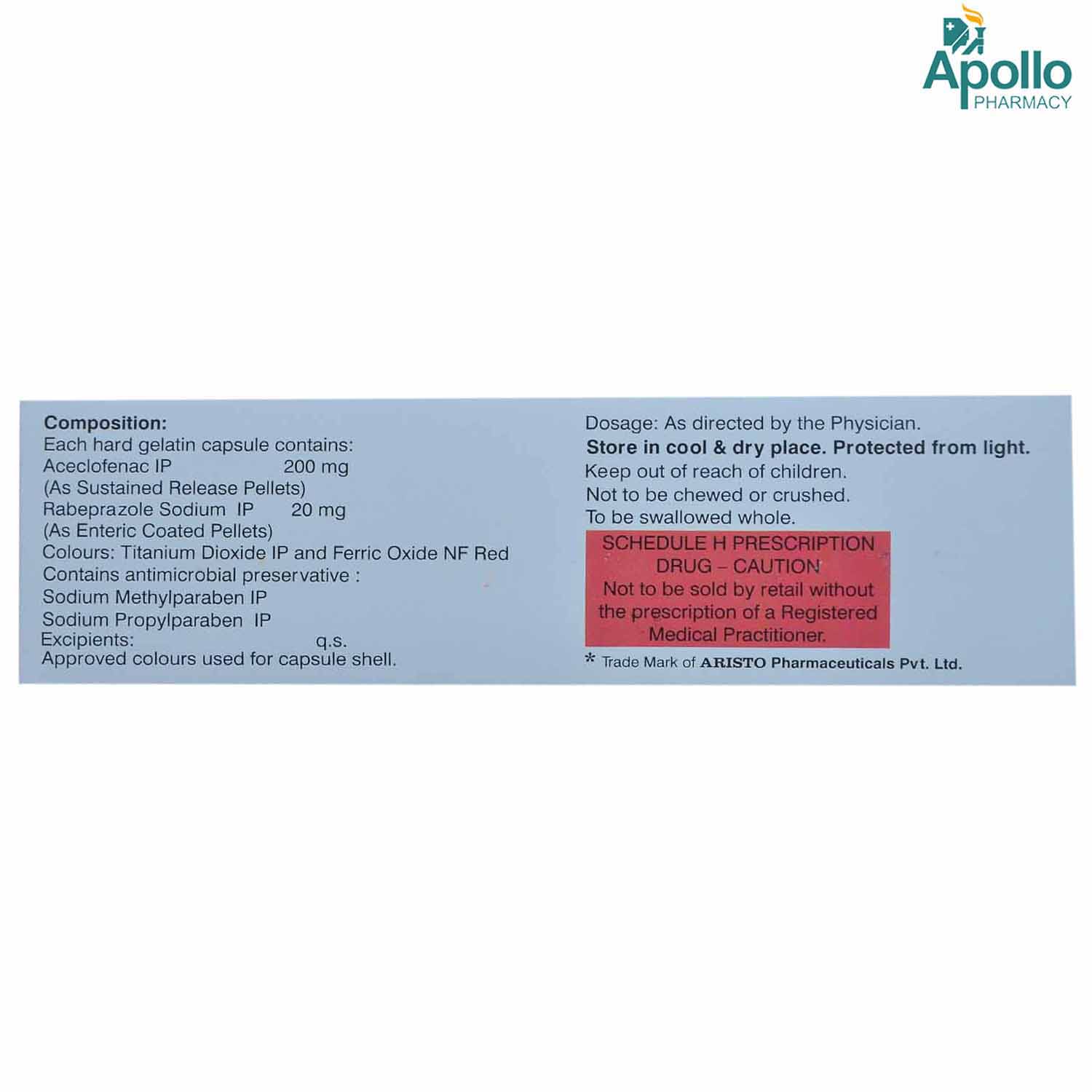 Raceclo Capsule 10's, Pack of 10 CAPSULES Raceclo Capsule 10's, Pack of 10 CAPSULES