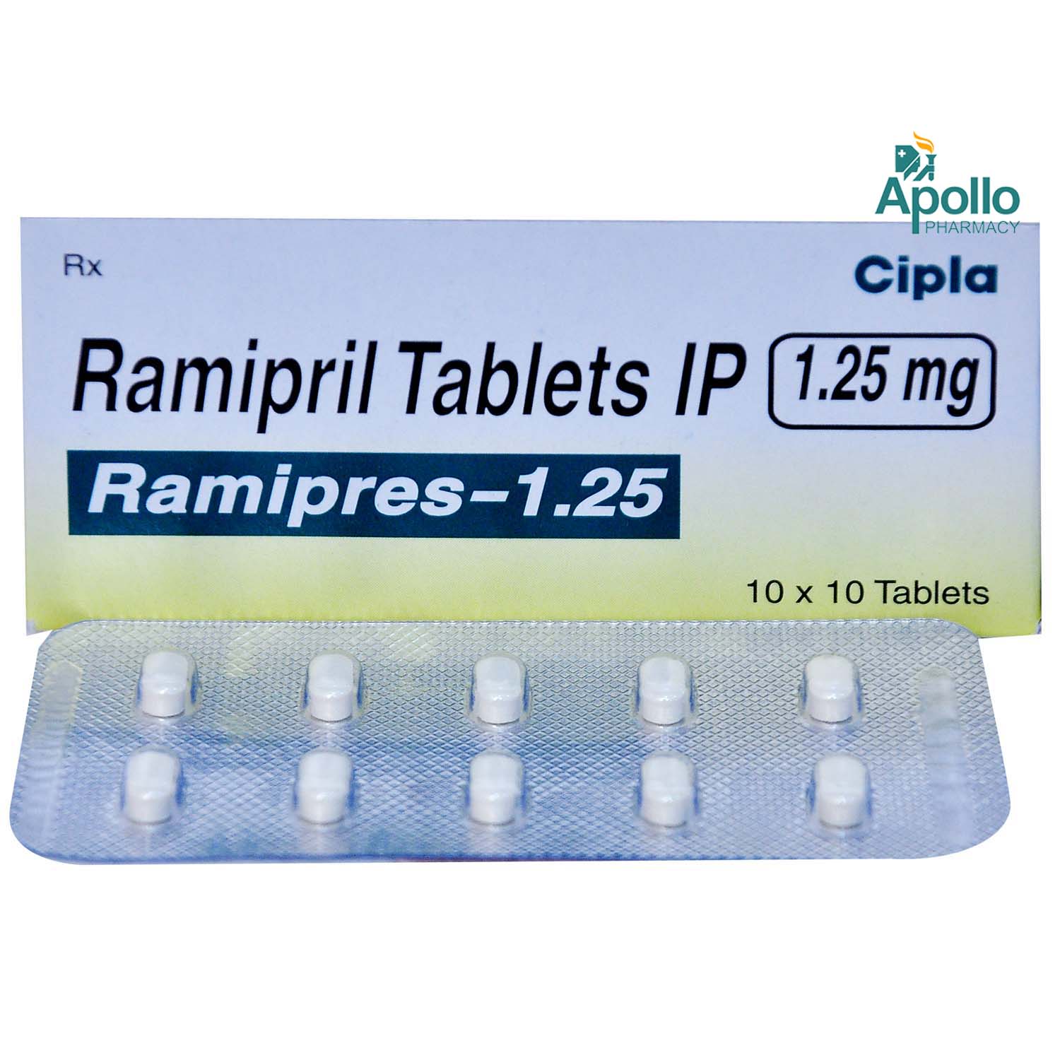 Ramipres-1.25 Tablet 10's, Pack of 10 TABLETS Ramipres-1.25 Tablet 10's, Pack of 10 TABLETS