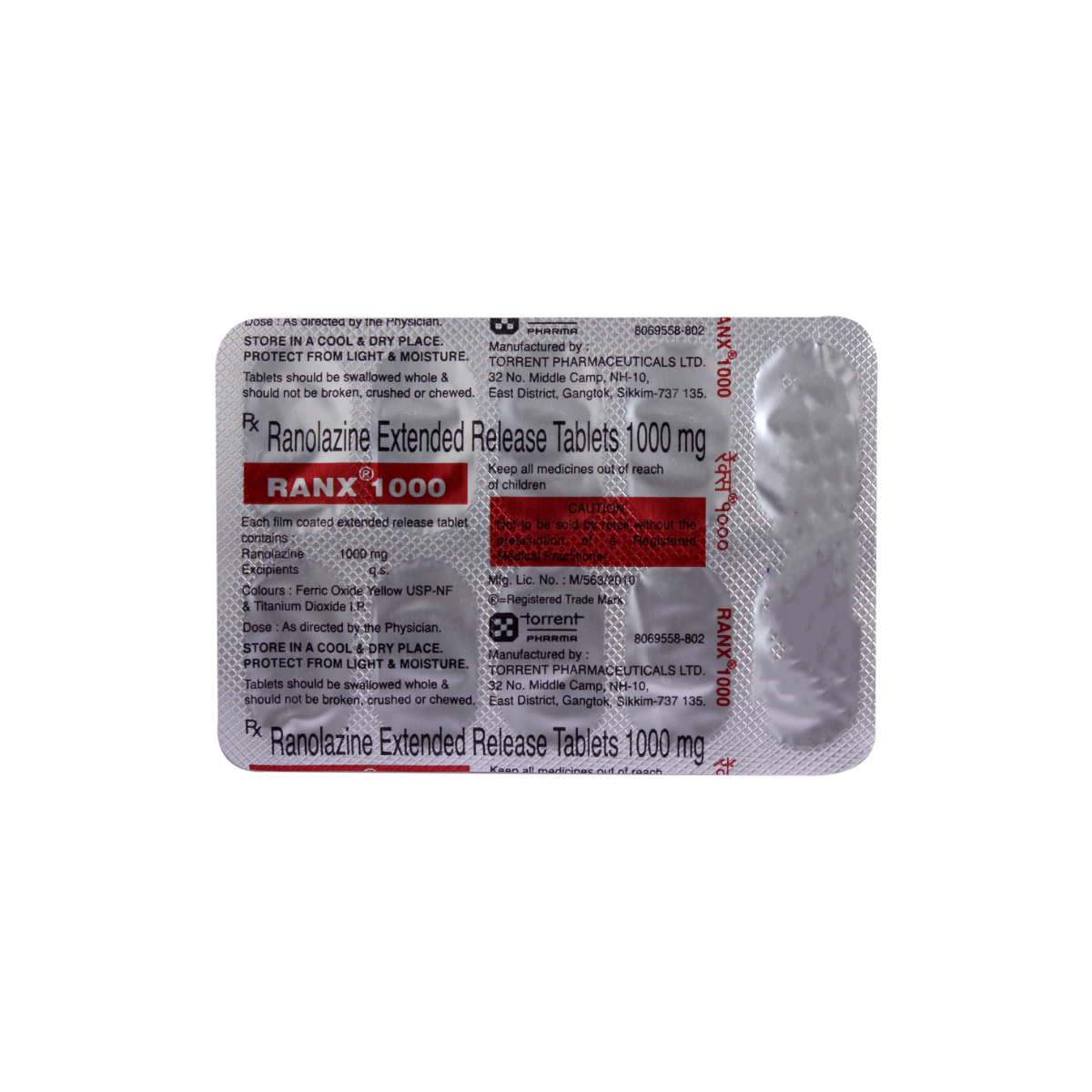 Ranx 1000 mg Tablet 10's, Pack of 10 TabletS Ranx 1000 mg Tablet 10's, Pack of 10 TabletS