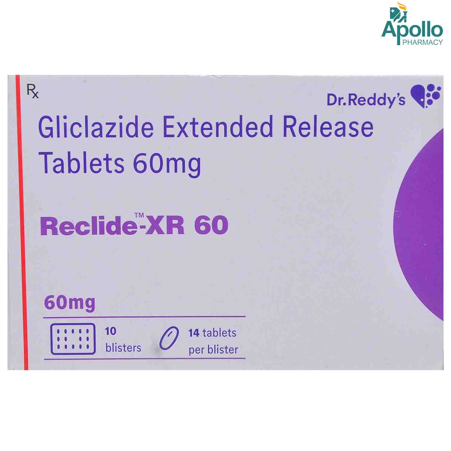 Reclide-XR 60 Tablet 14's, Pack of 14 TabletS Reclide-XR 60 Tablet 14's, Pack of 14 TabletS