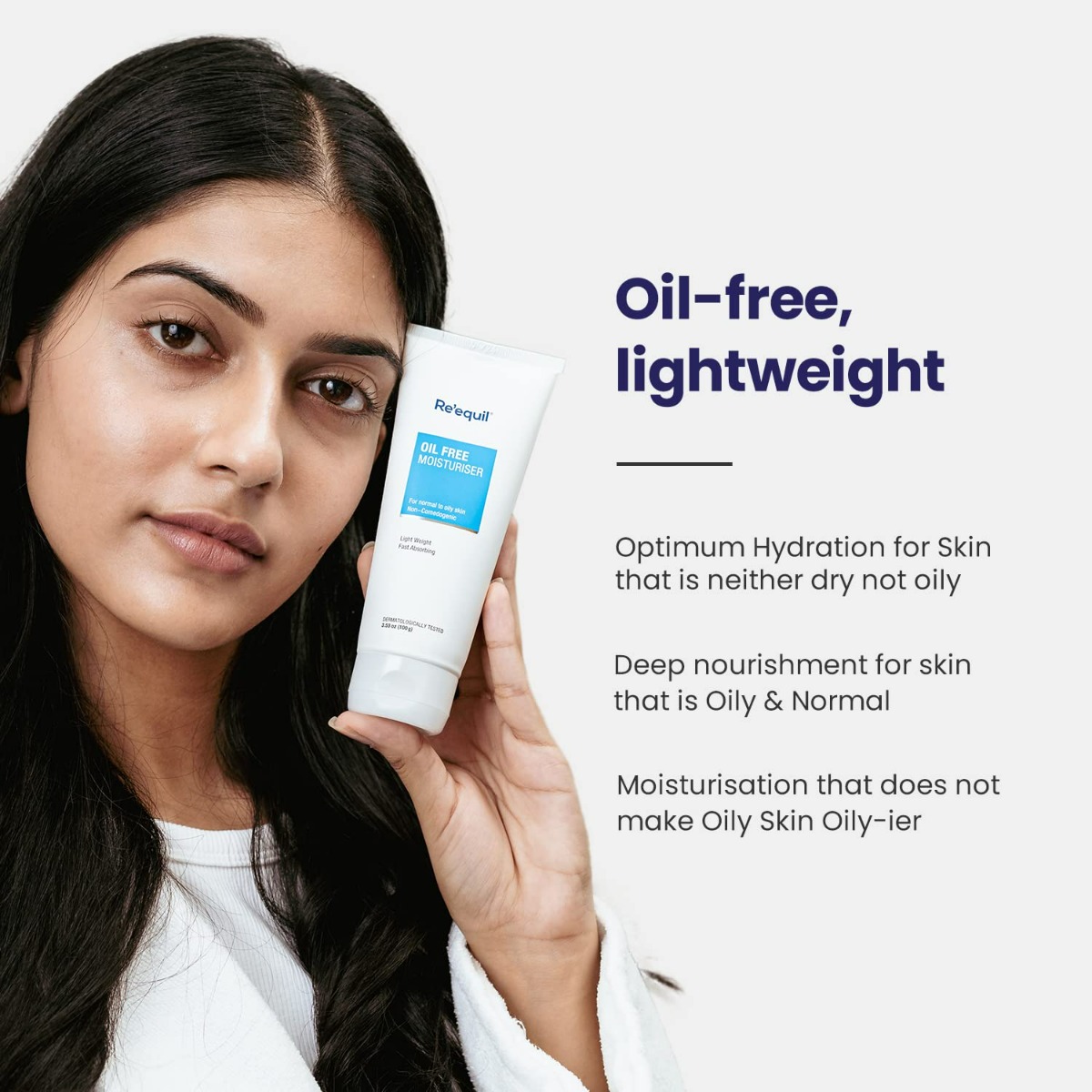 Re’equil Oil Free Moisturiser 100 gm | Hydrating Formula | Deep Nourishment & Moisturization| Lightweight | For Normal To Oily Skin, Pack of 1 Re’equil Oil Free Moisturiser 100 gm | Hydrating Formula | Deep Nourishment & Moisturization| Lightweight | For Normal To Oily Skin, Pack of 1