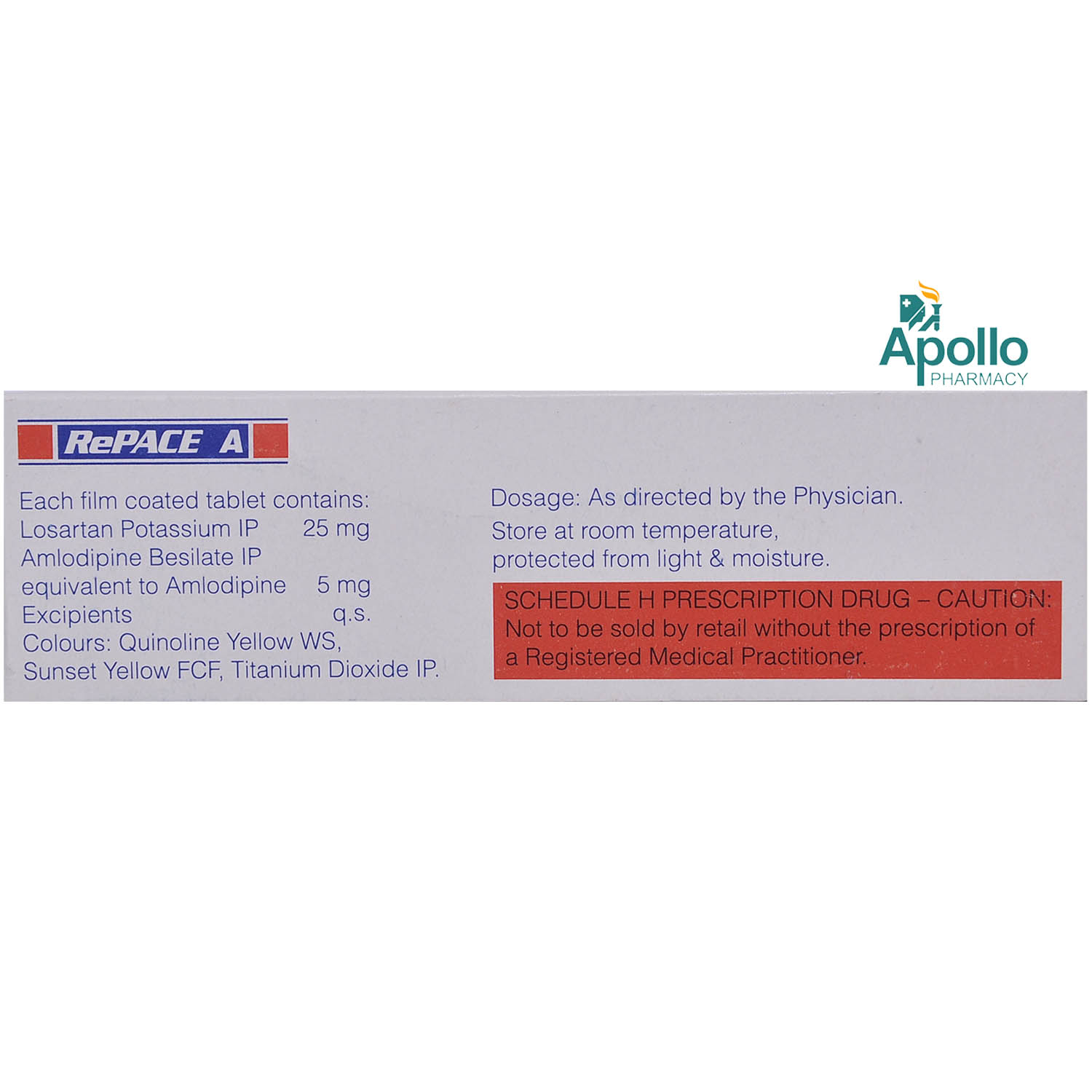 Repace A Tablet 10's, Pack of 10 TABLETS Repace A Tablet 10's, Pack of 10 TABLETS