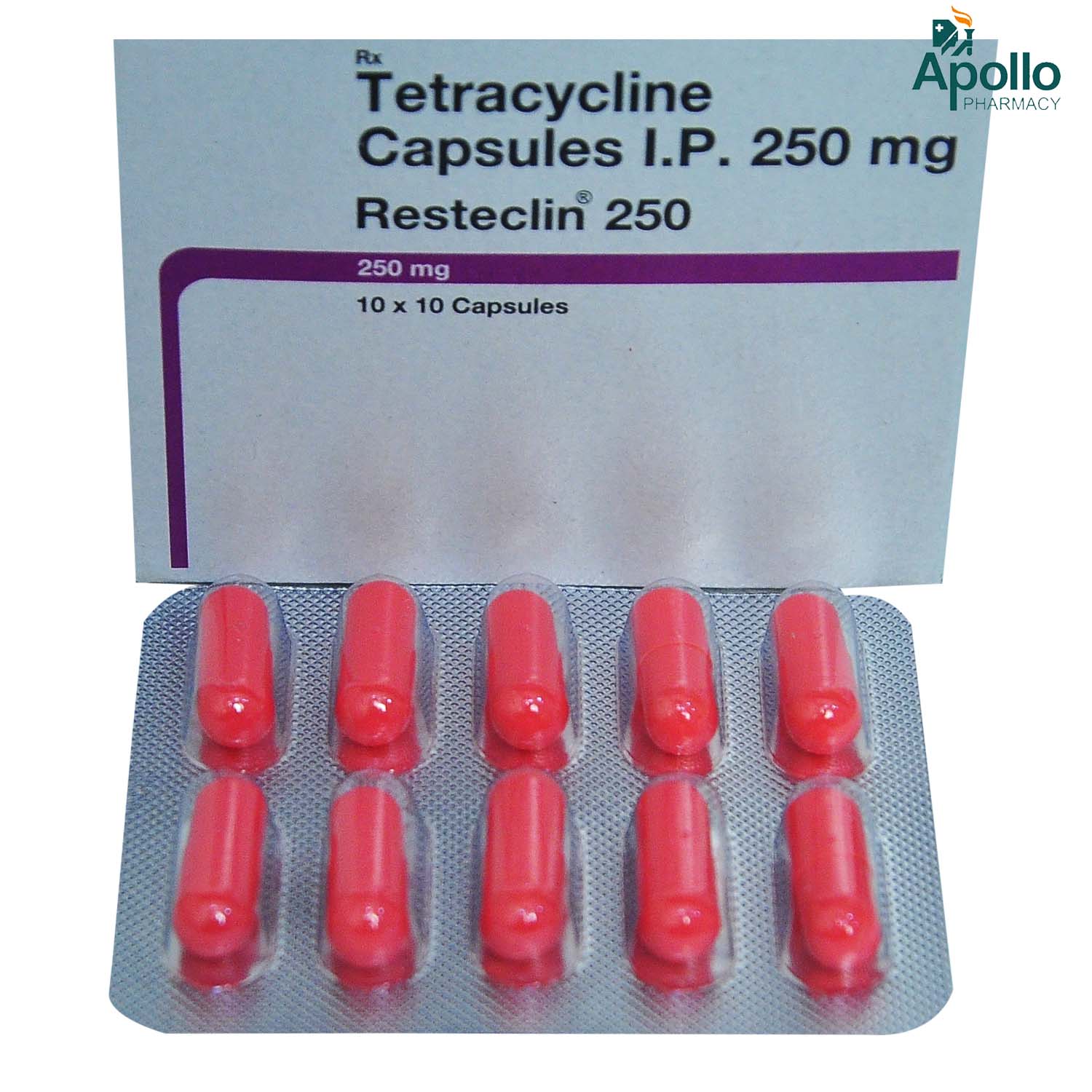 Resteclin 250 Capsule 10's, Pack of 10 CAPSULES Resteclin 250 Capsule 10's, Pack of 10 CAPSULES