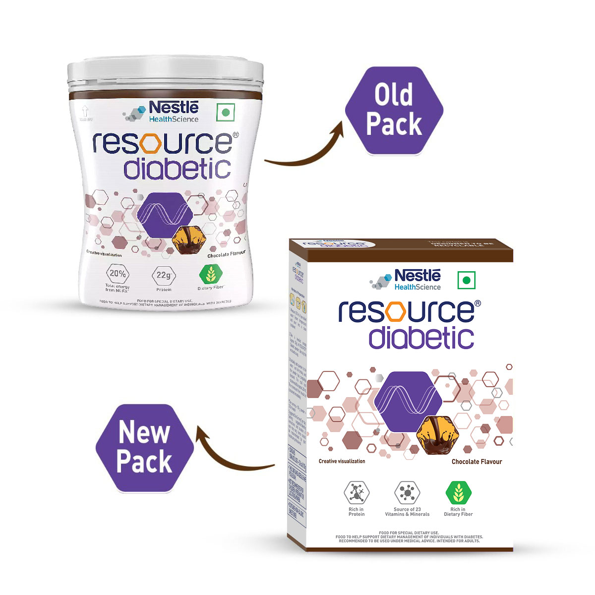 Nestle Resource Diabetic Chocolate Flavour Powder, 400 gm, Pack of 1 Nestle Resource Diabetic Chocolate Flavour Powder, 400 gm, Pack of 1