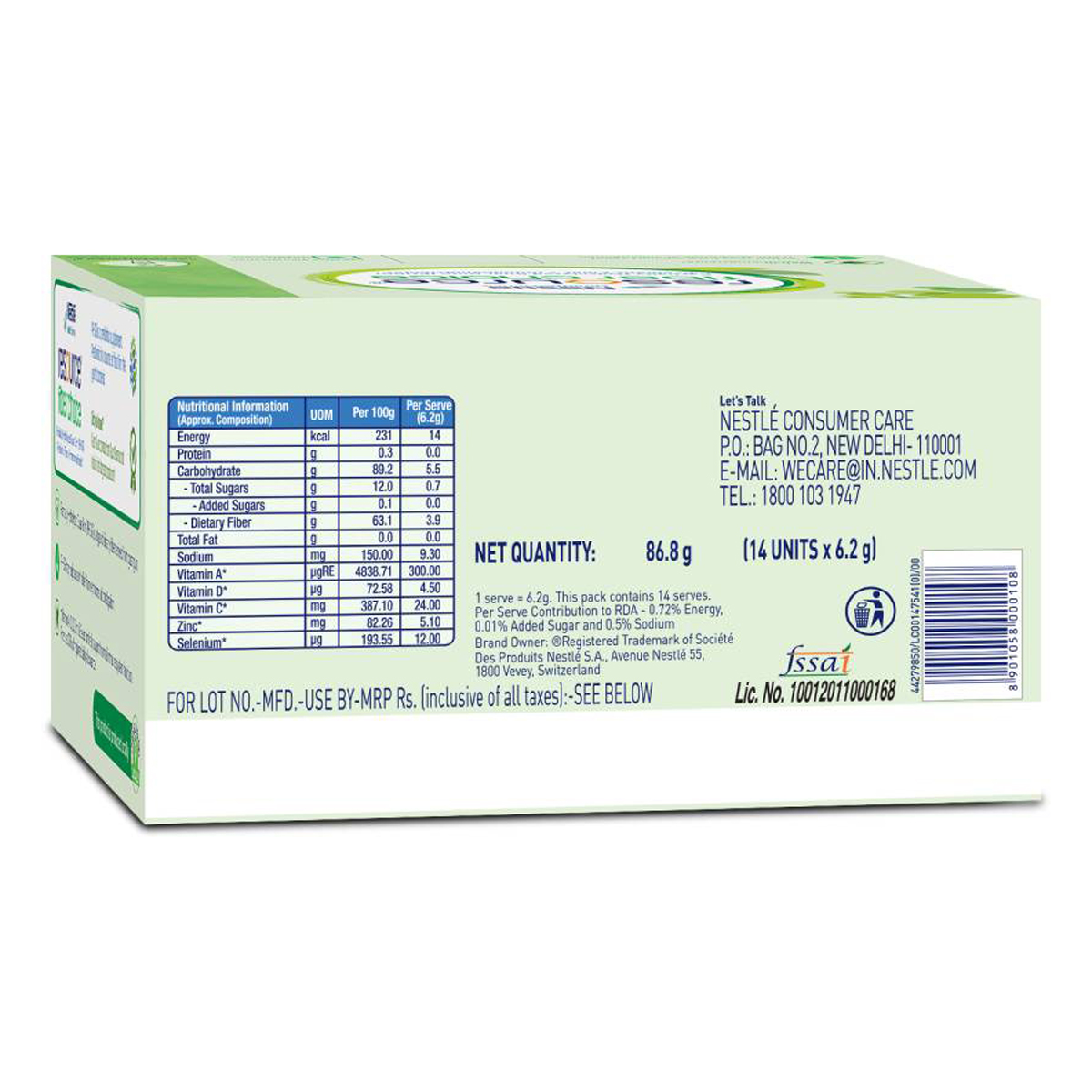 Nestle Resource Fiber Choice Powder, 86.8 gm (14 Sachets x 6.2 gm), Pack of 1 Nestle Resource Fiber Choice Powder, 86.8 gm (14 Sachets x 6.2 gm), Pack of 1