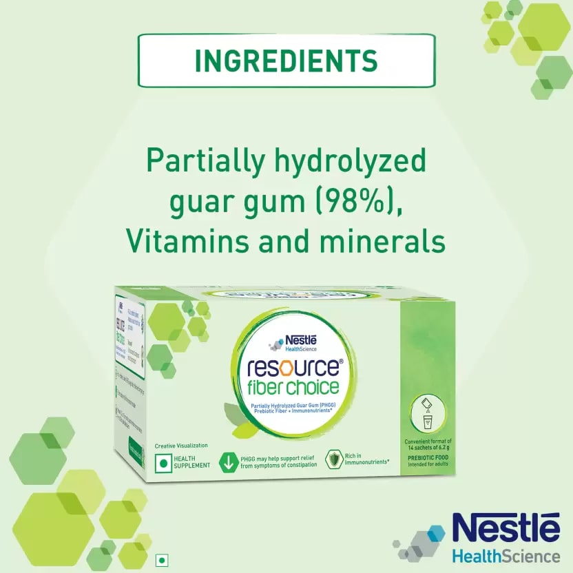 Nestle Resource Fiber Choice Powder, 86.8 gm (14 Sachets x 6.2 gm), Pack of 1 Nestle Resource Fiber Choice Powder, 86.8 gm (14 Sachets x 6.2 gm), Pack of 1