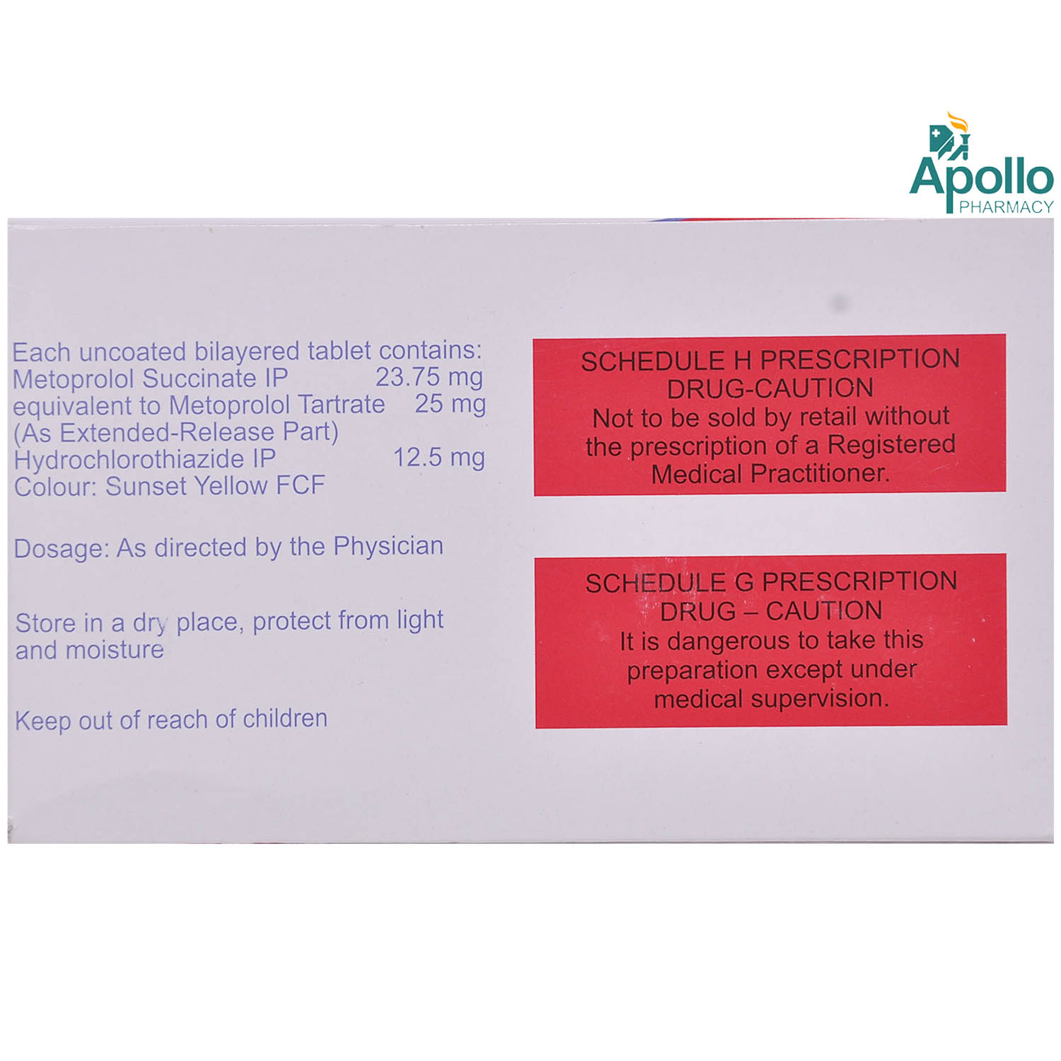 REVELOL H 25MG TABLET, Pack of 10 TABLETS REVELOL H 25MG TABLET, Pack of 10 TABLETS