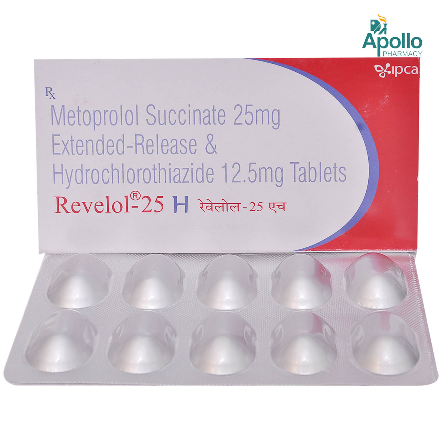 REVELOL H 25MG TABLET, Pack of 10 TABLETS REVELOL H 25MG TABLET, Pack of 10 TABLETS