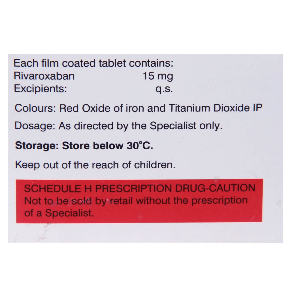 Ricosprin 15 Tablet 10's, Pack of 10 TABLETS Ricosprin 15 Tablet 10's, Pack of 10 TABLETS