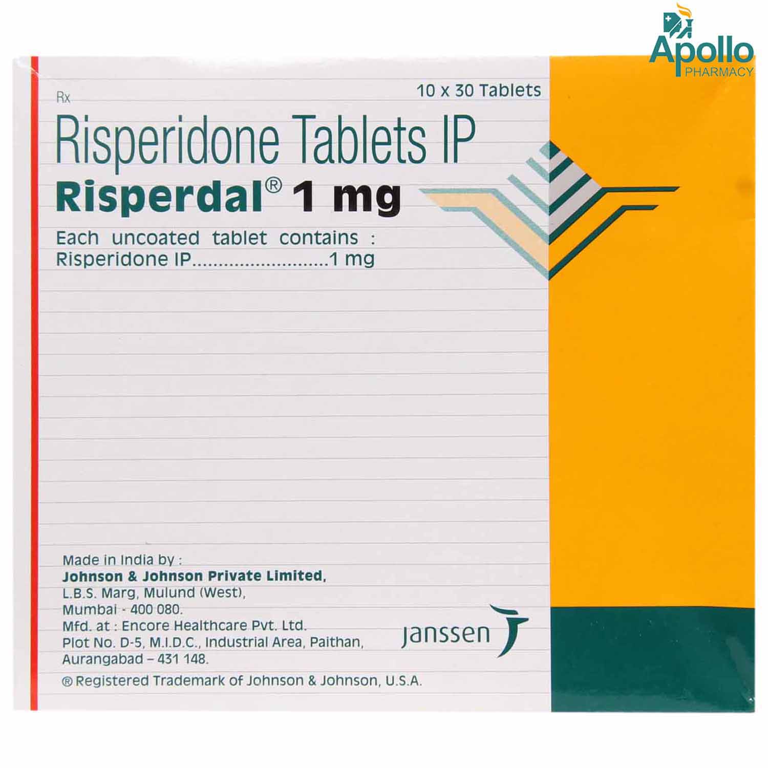 Buy RISPERDAL 1MG TABLET Online