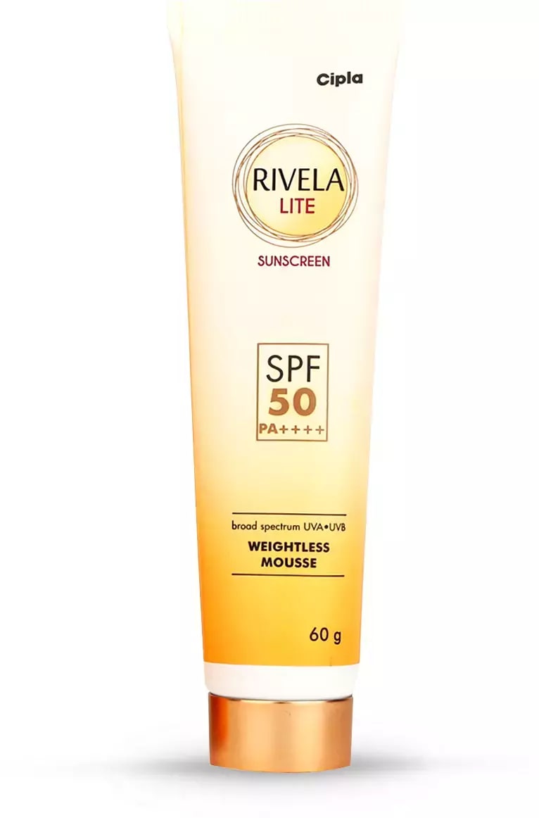 Rivela Lite SPF 50 PA++++ Sunscreen 60 gm Rivela Lite SPF 50 PA++++ Sunscreen 60 gm