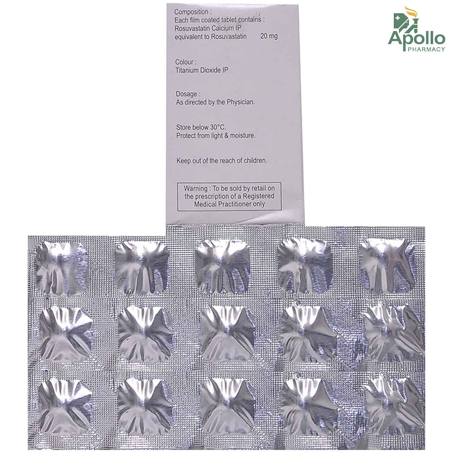 Rosufit 20 Tablet 15's, Pack of 15 TABLETS Rosufit 20 Tablet 15's, Pack of 15 TABLETS