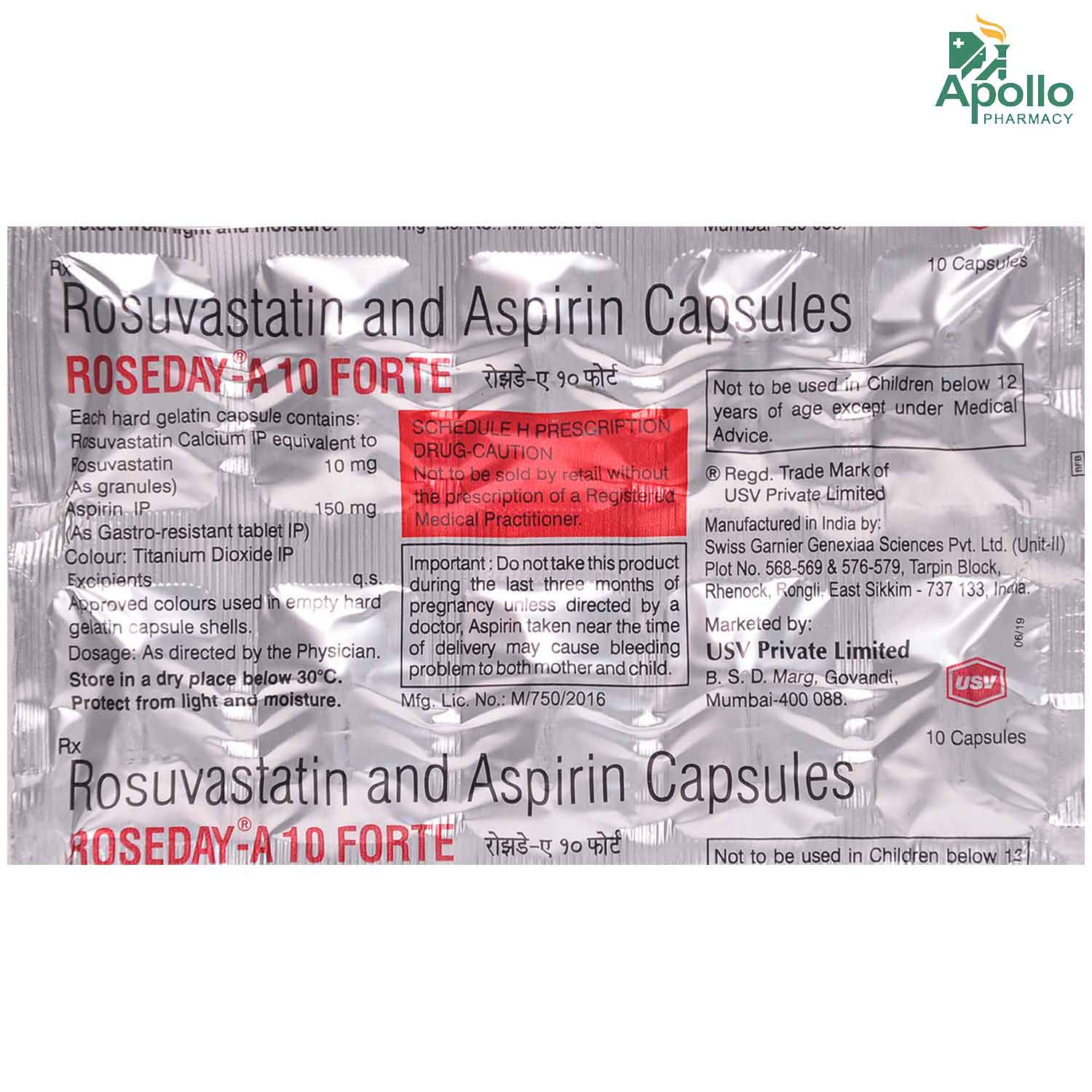 Roseday-A 10 Forte Tablet 10's, Pack of 10 Roseday-A 10 Forte Tablet 10's, Pack of 10
