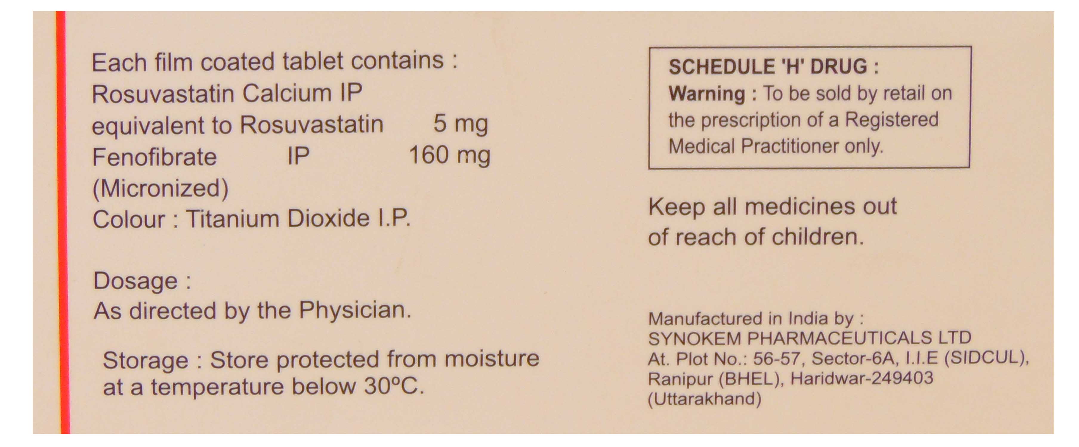 Rosloy F 5 Tablet 10's, Pack of 10 Rosloy F 5 Tablet 10's, Pack of 10