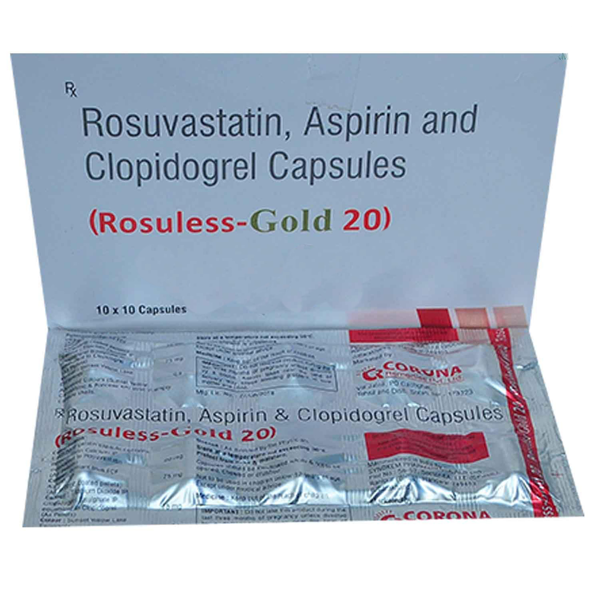 Rosuless Gold 20 mg Capsule 10's, Pack of 10 CapsuleS Rosuless Gold 20 mg Capsule 10's, Pack of 10 CapsuleS