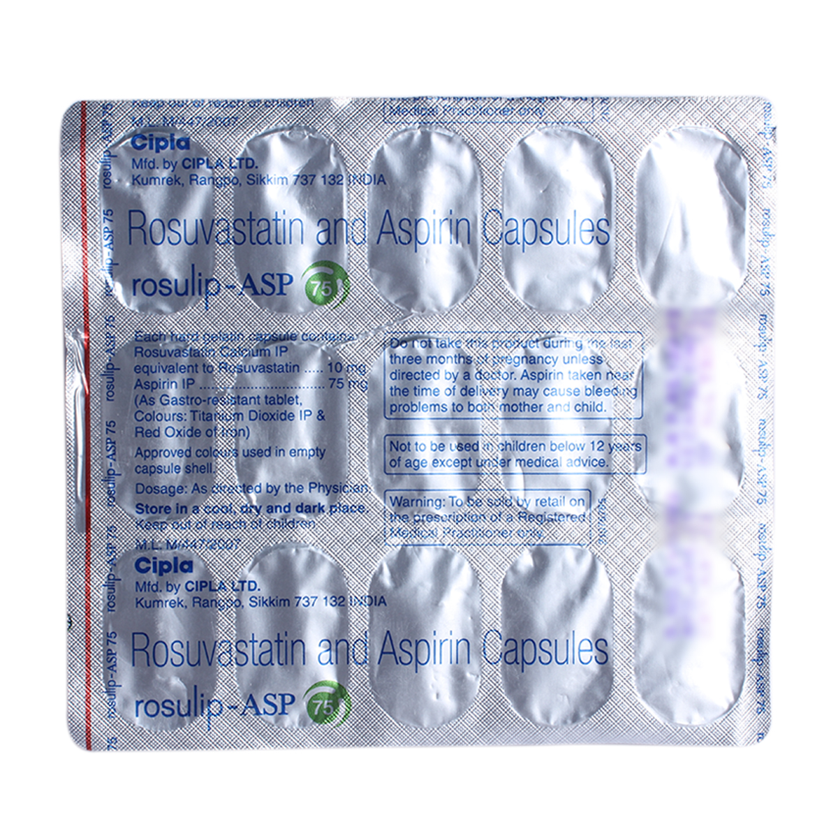 Rosulip-ASP 75 Capsule 15's, Pack of 15 Rosulip-ASP 75 Capsule 15's, Pack of 15