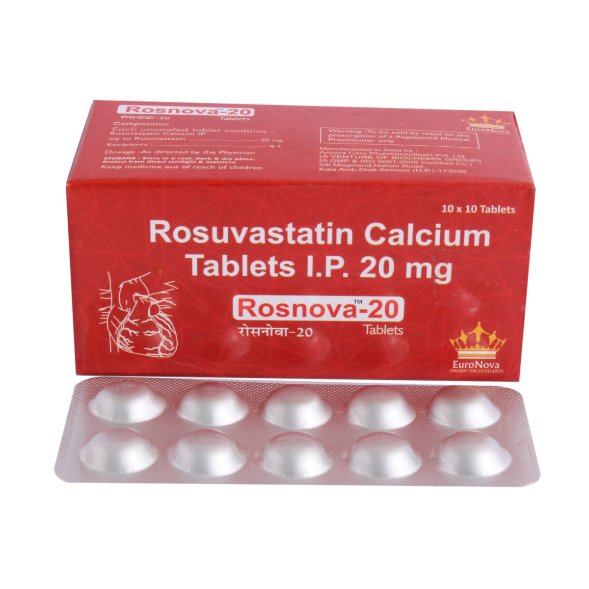 Rosnova-20Mg Tablet 10'S, Pack of 10 TabletS Rosnova-20Mg Tablet 10'S, Pack of 10 TabletS