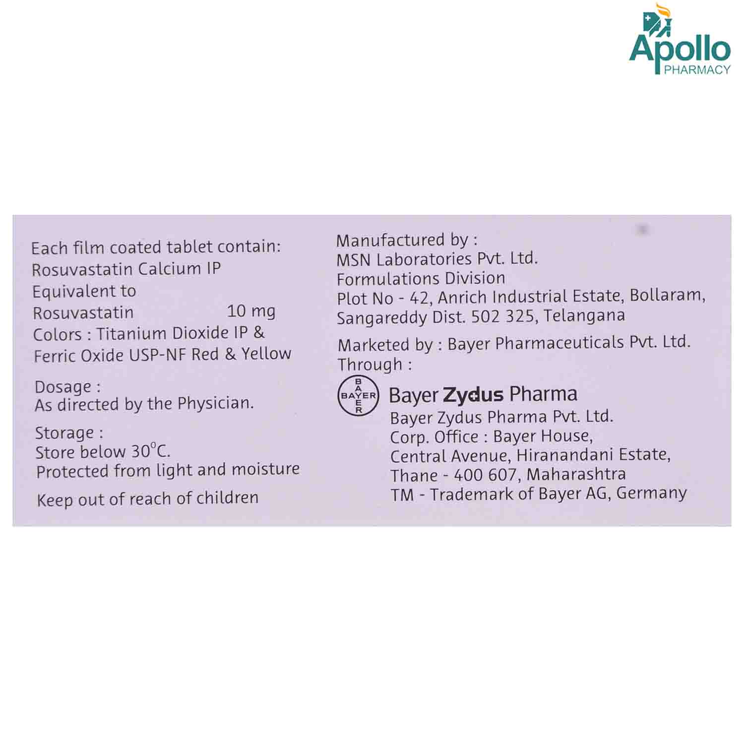 Rovio 10 Tablet 10's, Pack of 10 TABLETS Rovio 10 Tablet 10's, Pack of 10 TABLETS