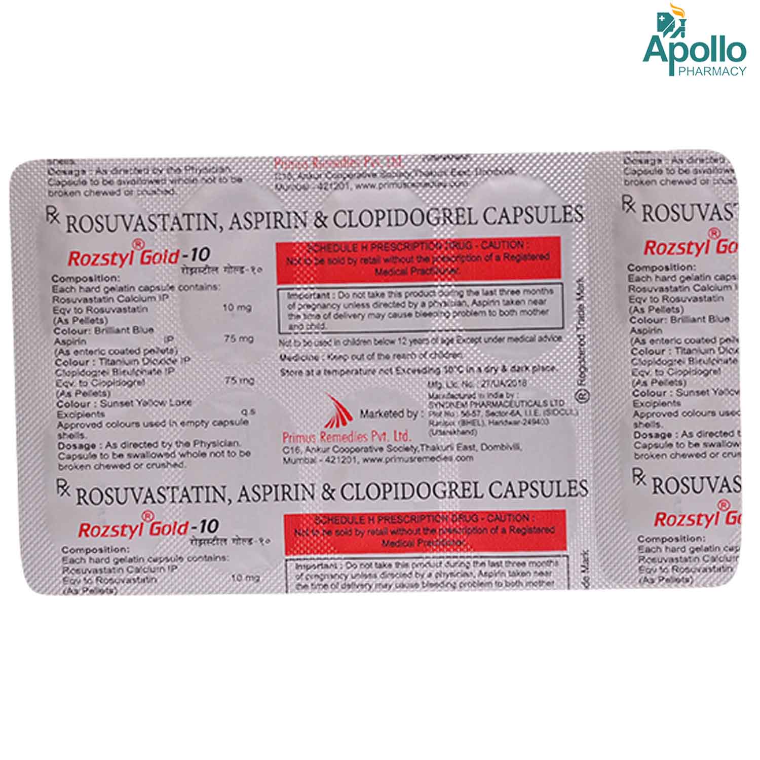 Rozstyl Gold-10 Capsule 10's, Pack of 10 CapsuleS Rozstyl Gold-10 Capsule 10's, Pack of 10 CapsuleS