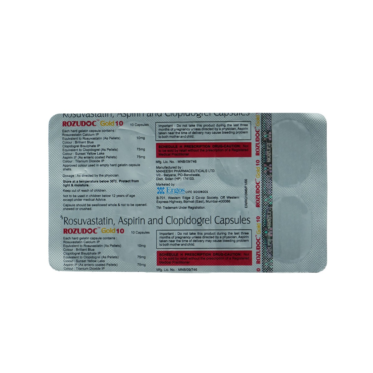 Rozudoc Gold 10 Tablet 10's, Pack of 10 TabletS Rozudoc Gold 10 Tablet 10's, Pack of 10 TabletS