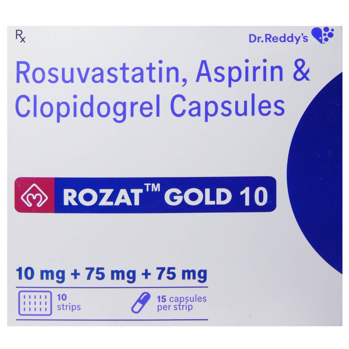 Rozat Gold 10/75/75Mg Capsule 15's, Pack of 15 Rozat Gold 10/75/75Mg Capsule 15's, Pack of 15