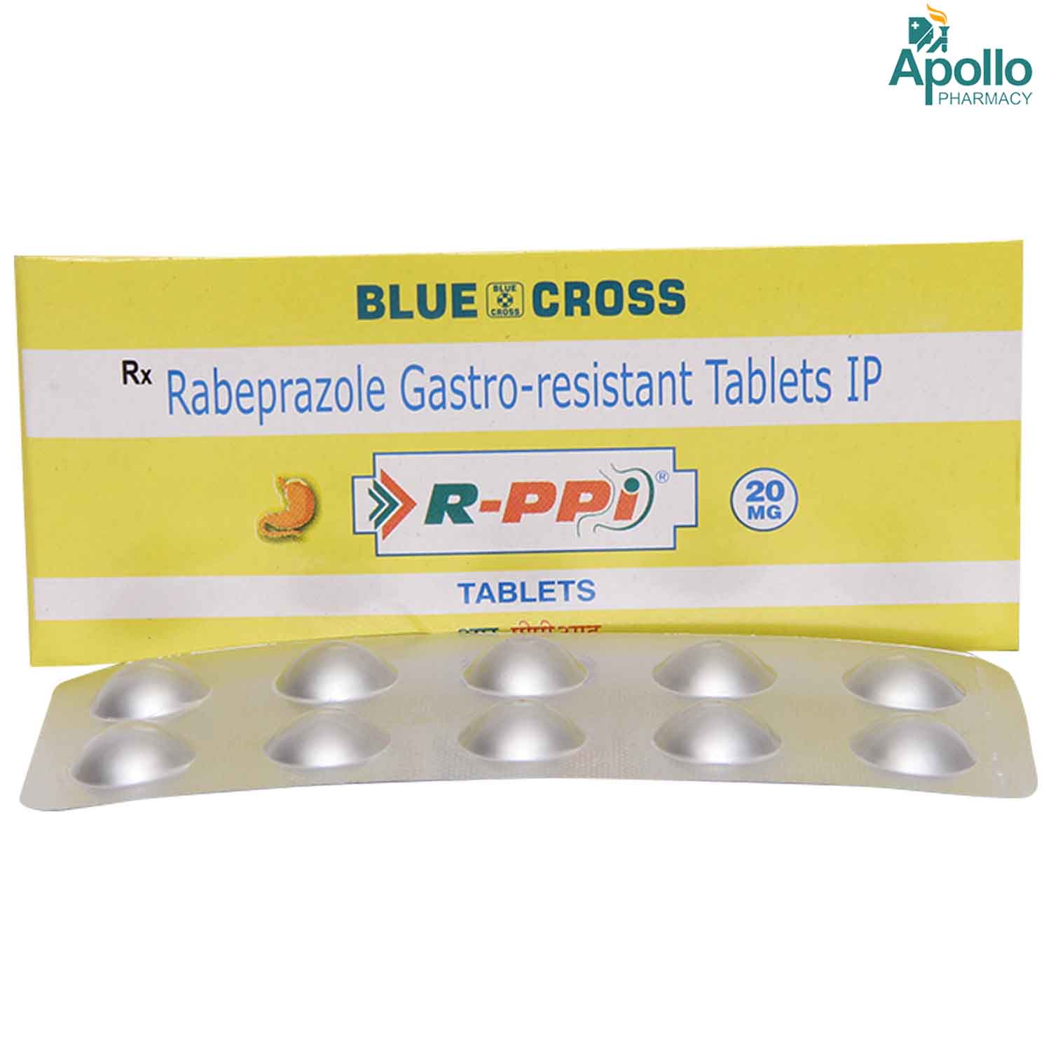 R-PPI 20 mg Tablet 10's, Pack of 10 TABLETS R-PPI 20 mg Tablet 10's, Pack of 10 TABLETS