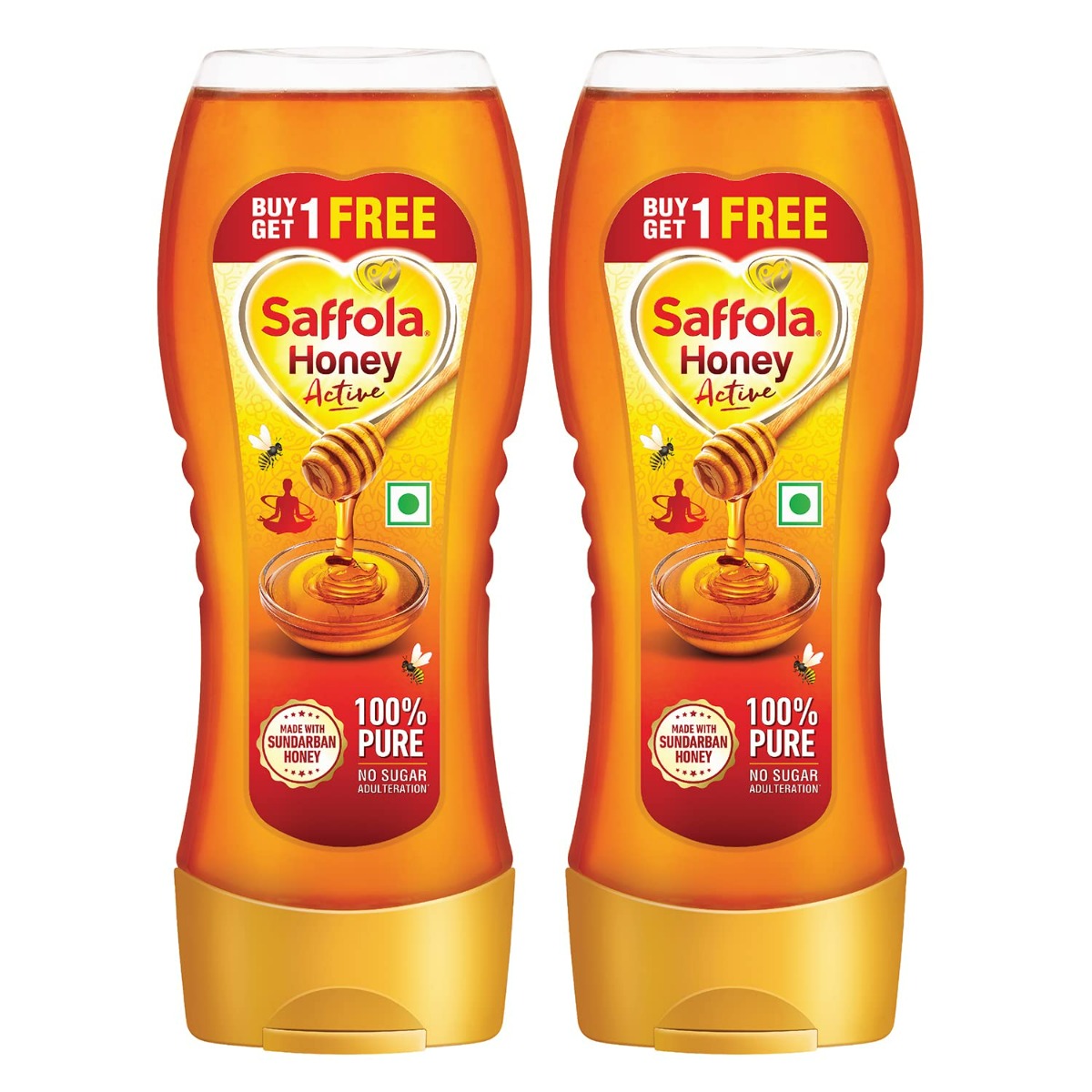 Saffola Honey Active Sqoozy, 2x350 gm (Buy 1 Get 1 Free), Pack of 1 Saffola Honey Active Sqoozy, 2x350 gm (Buy 1 Get 1 Free), Pack of 1
