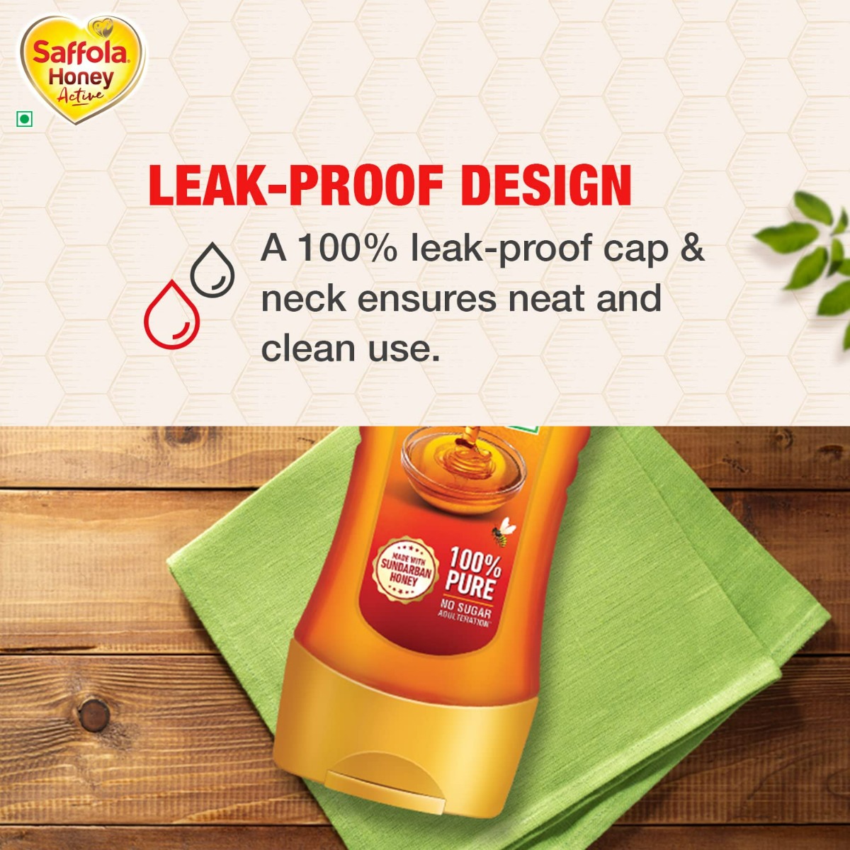 Saffola Honey Active Sqoozy, 2x350 gm (Buy 1 Get 1 Free), Pack of 1 Saffola Honey Active Sqoozy, 2x350 gm (Buy 1 Get 1 Free), Pack of 1