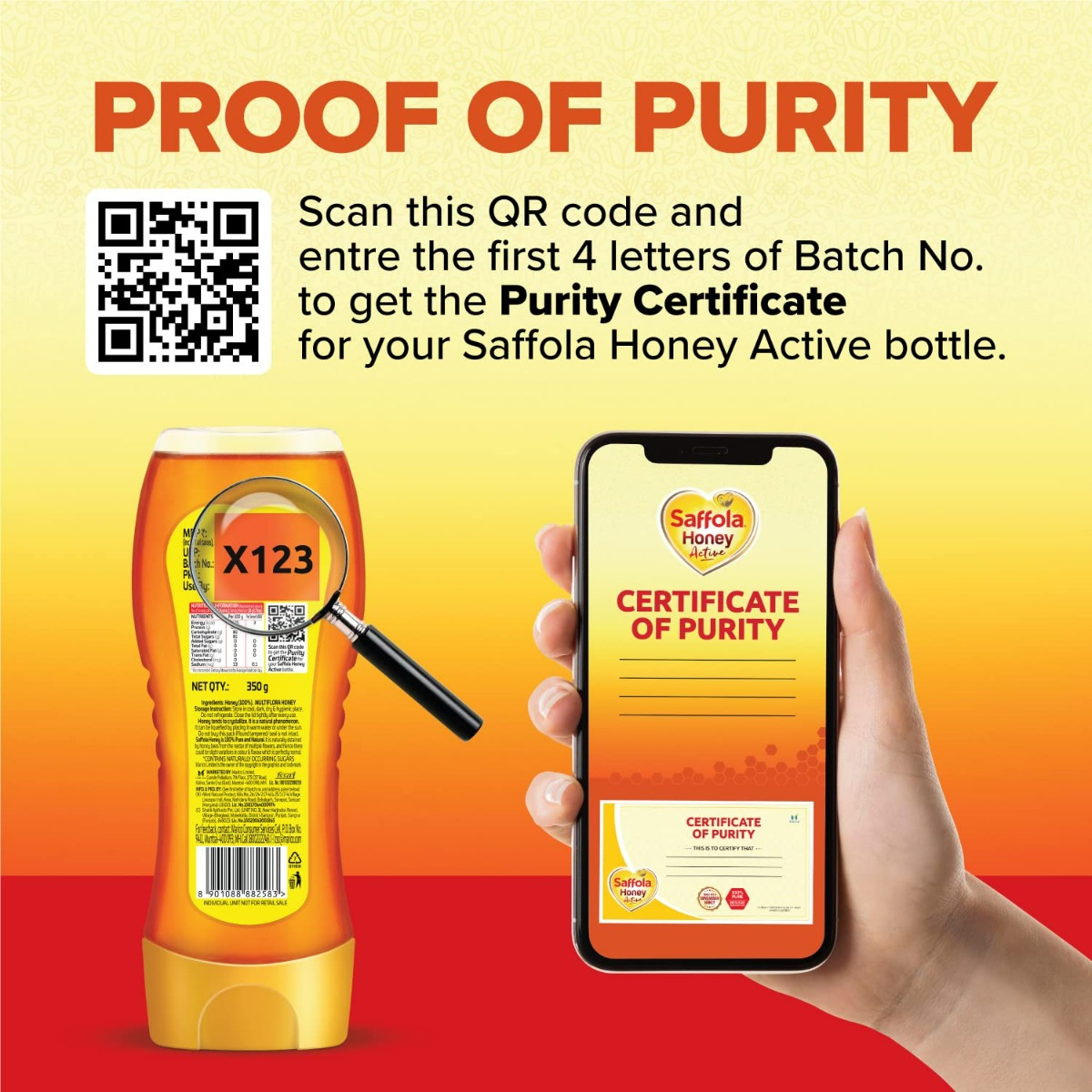 Saffola Honey Active Sqoozy, 2x350 gm (Buy 1 Get 1 Free), Pack of 1 Saffola Honey Active Sqoozy, 2x350 gm (Buy 1 Get 1 Free), Pack of 1