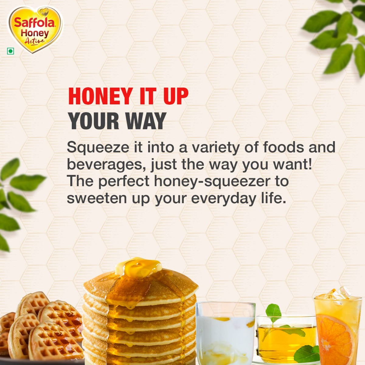 Saffola Honey Active Sqoozy, 2x350 gm (Buy 1 Get 1 Free), Pack of 1 Saffola Honey Active Sqoozy, 2x350 gm (Buy 1 Get 1 Free), Pack of 1